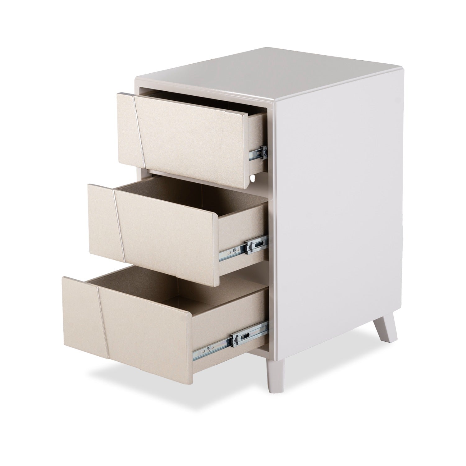 Mesa de Noche Angello Taupe, Champaña
