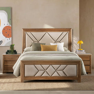 Cama Doble Marriot Eurolino Beige, Natural