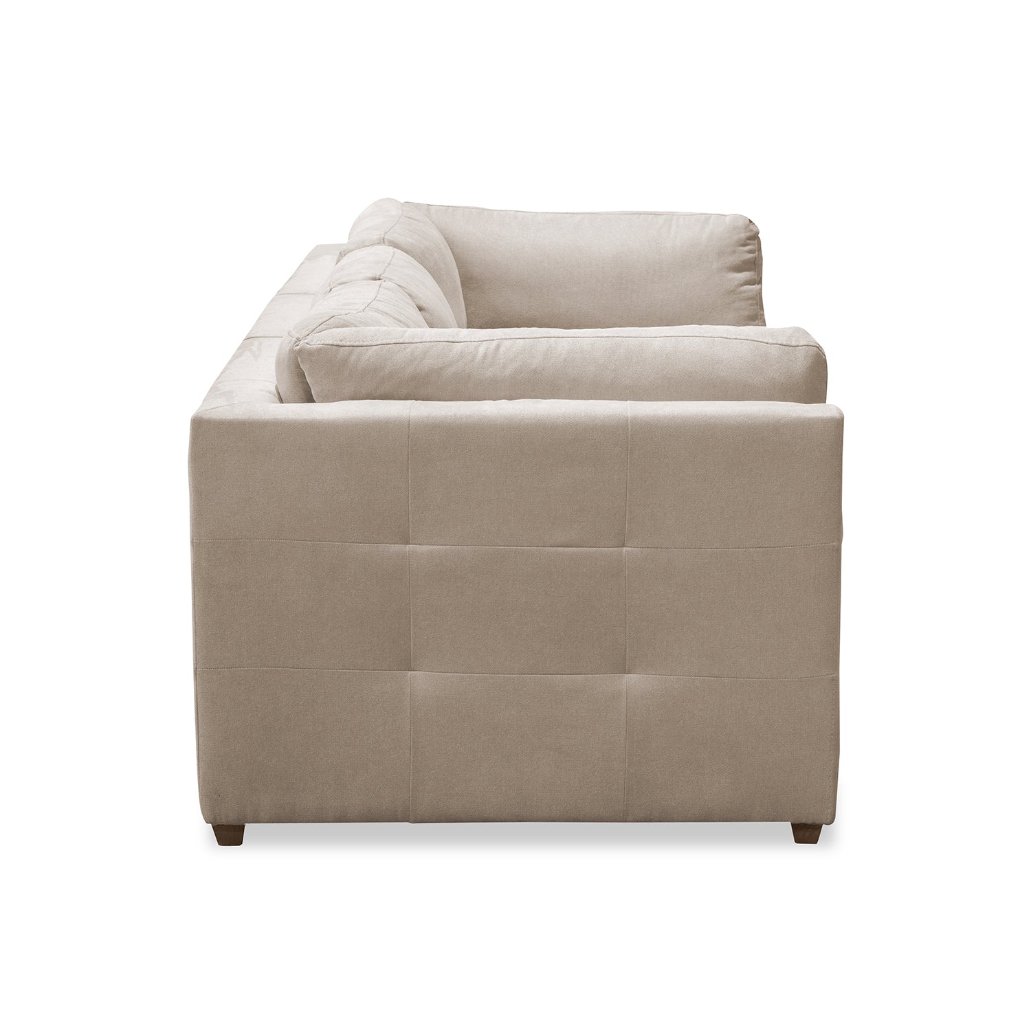 Sofá 3 Puestos Astro Microfibra Kazan Camel, Natural 3 Pz