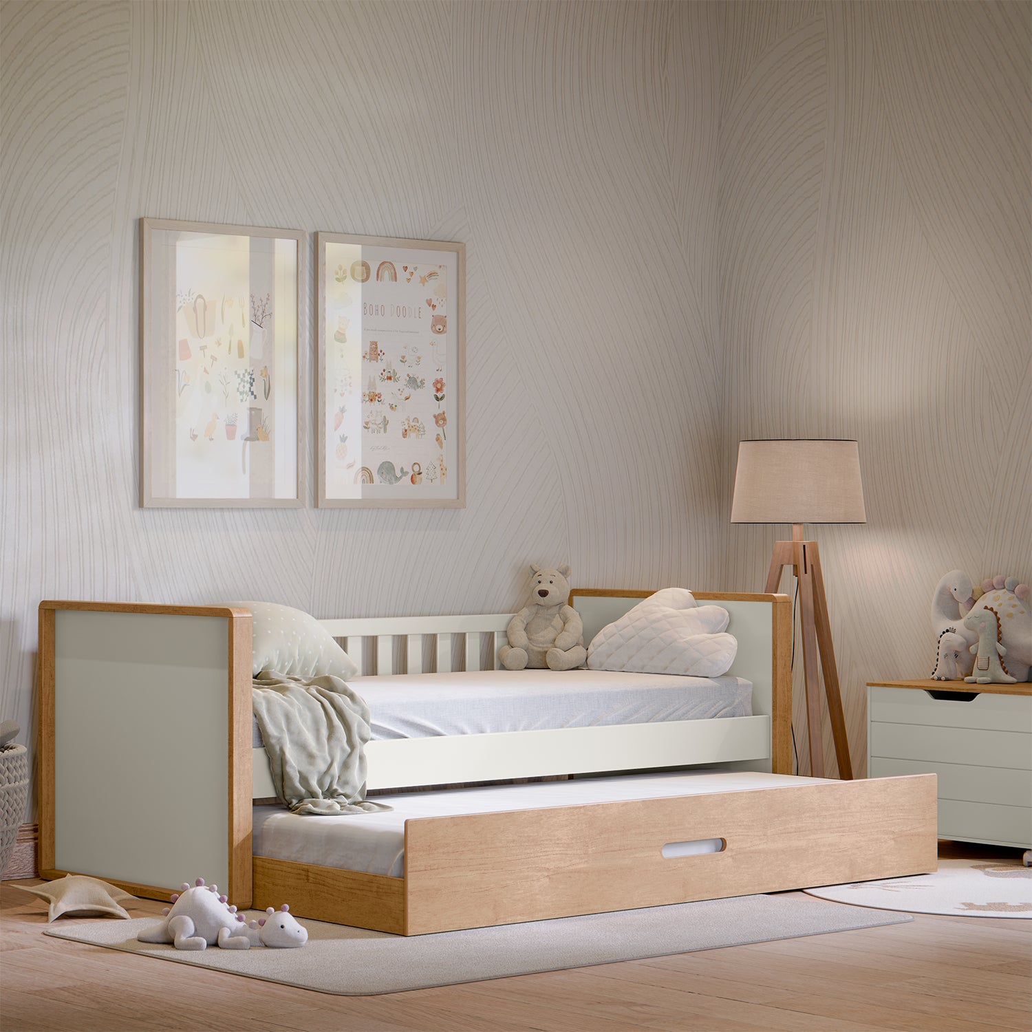 Cama Auxiliar 0.90 Prisma Natural