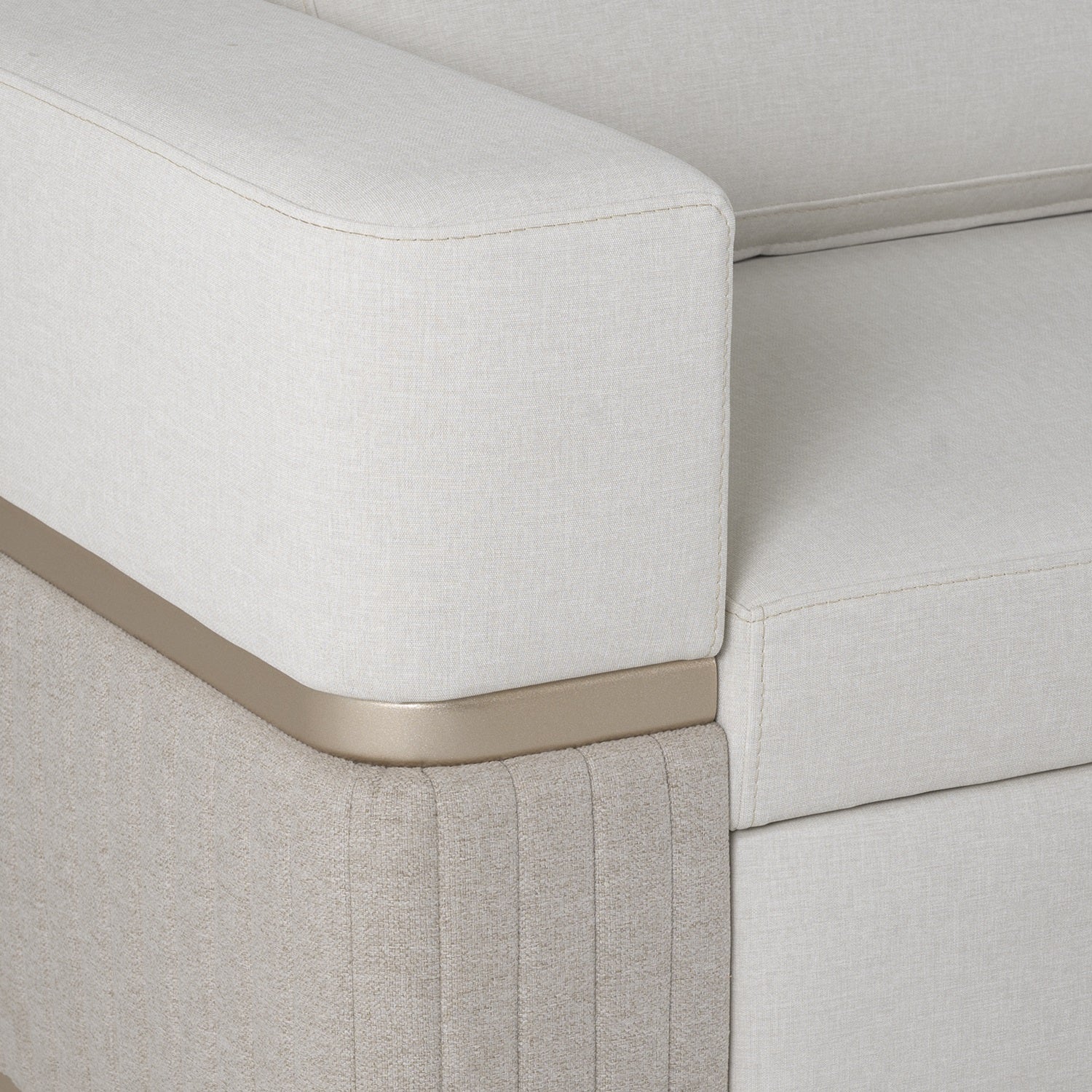 Sala Cama Dior Eurolino Blanco Puro, Beige Y Champaña Orientación derecha 2 Metros