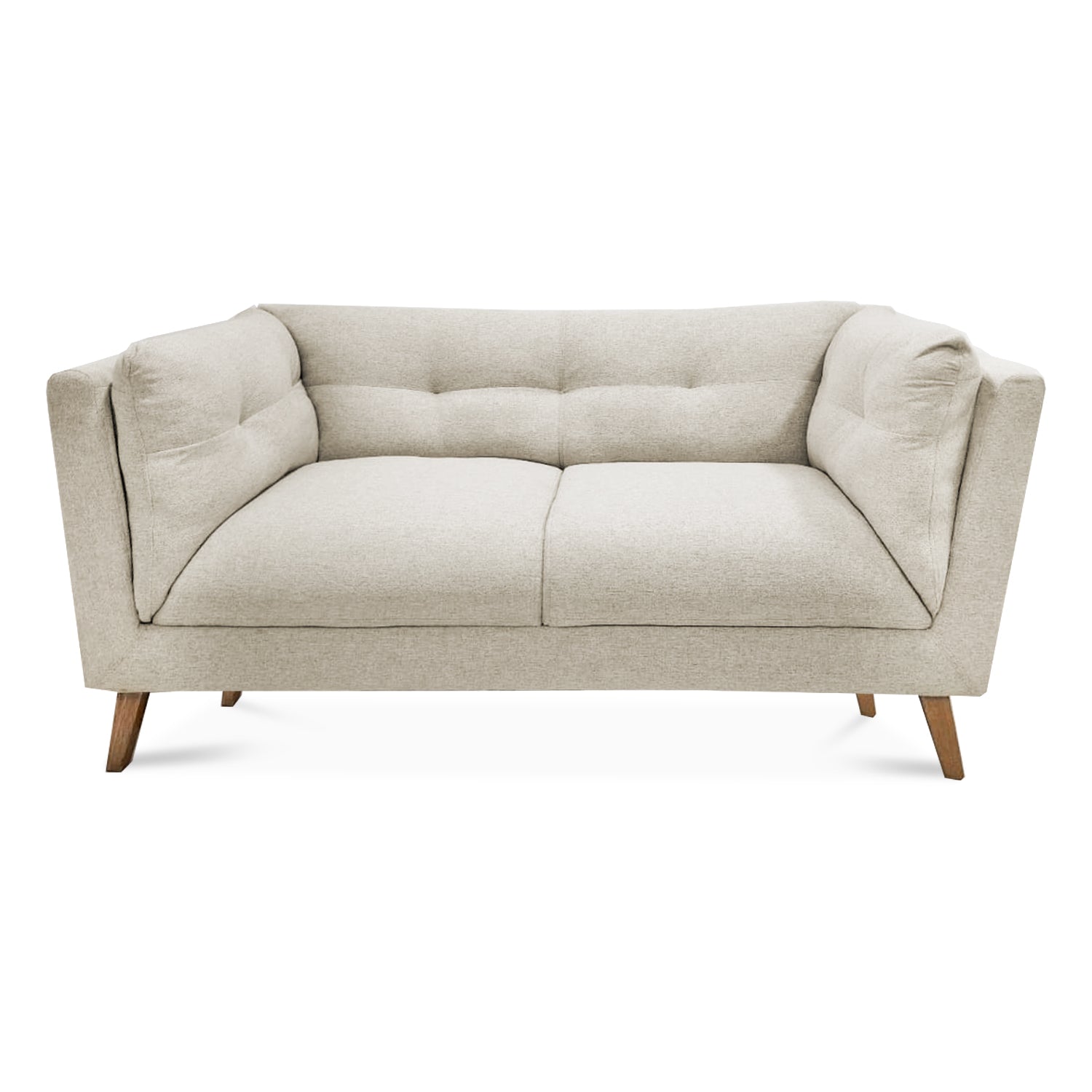 Sofá 2 Puestos Alky Lino Verona Beige, Natural