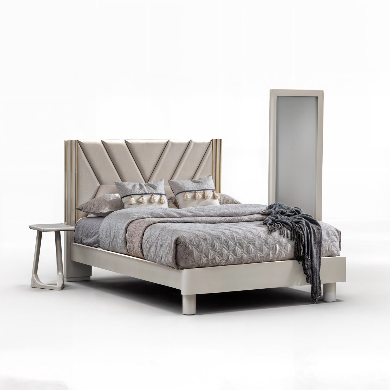 Alcoba Queen Artemisa Eurolino Perla, Off White Y Champaña