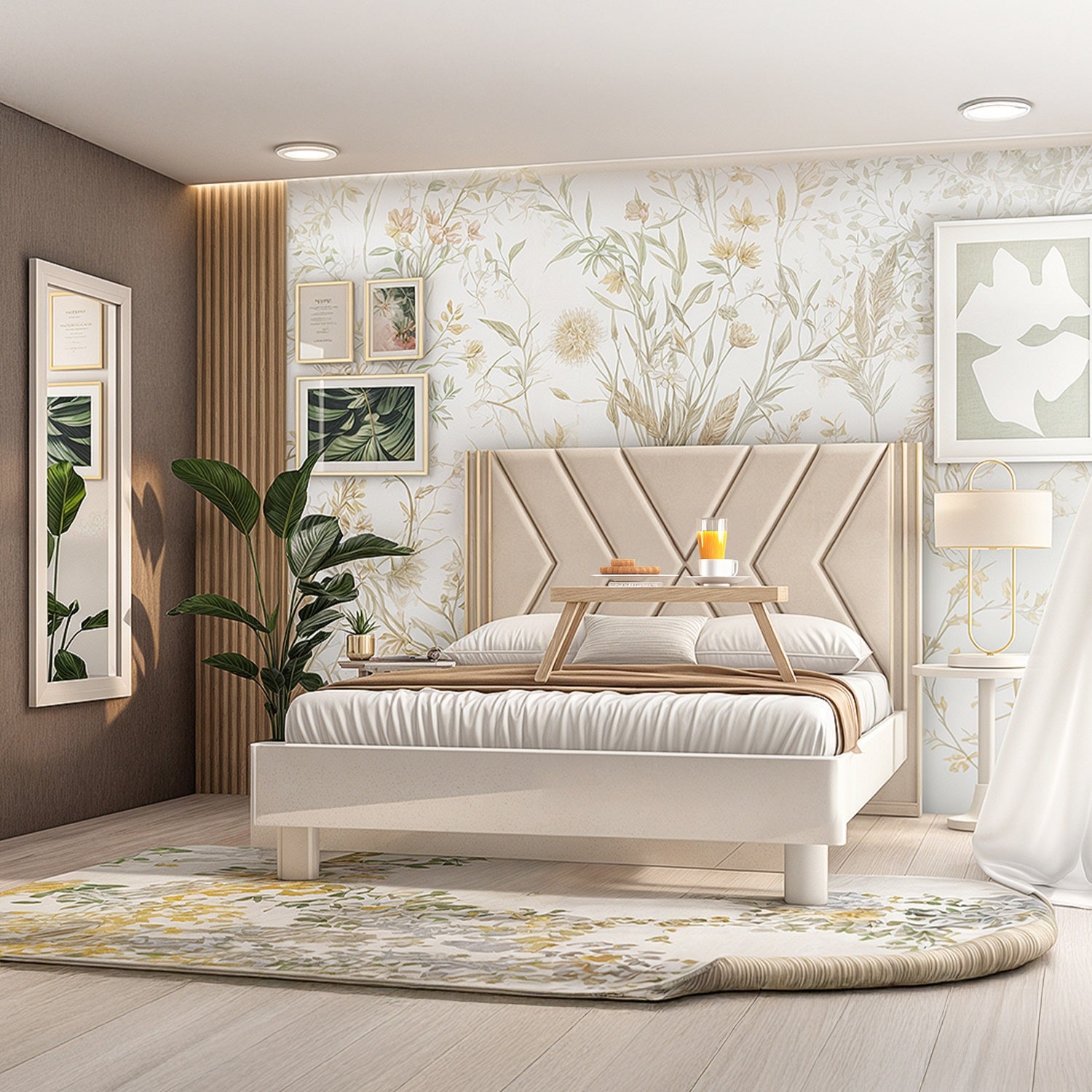 Alcoba King Artemisa Eurolino Perla, Off White Y Champaña