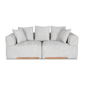 Sofá 2 Puestos Kanon Velvet Impetu Arena, Natural