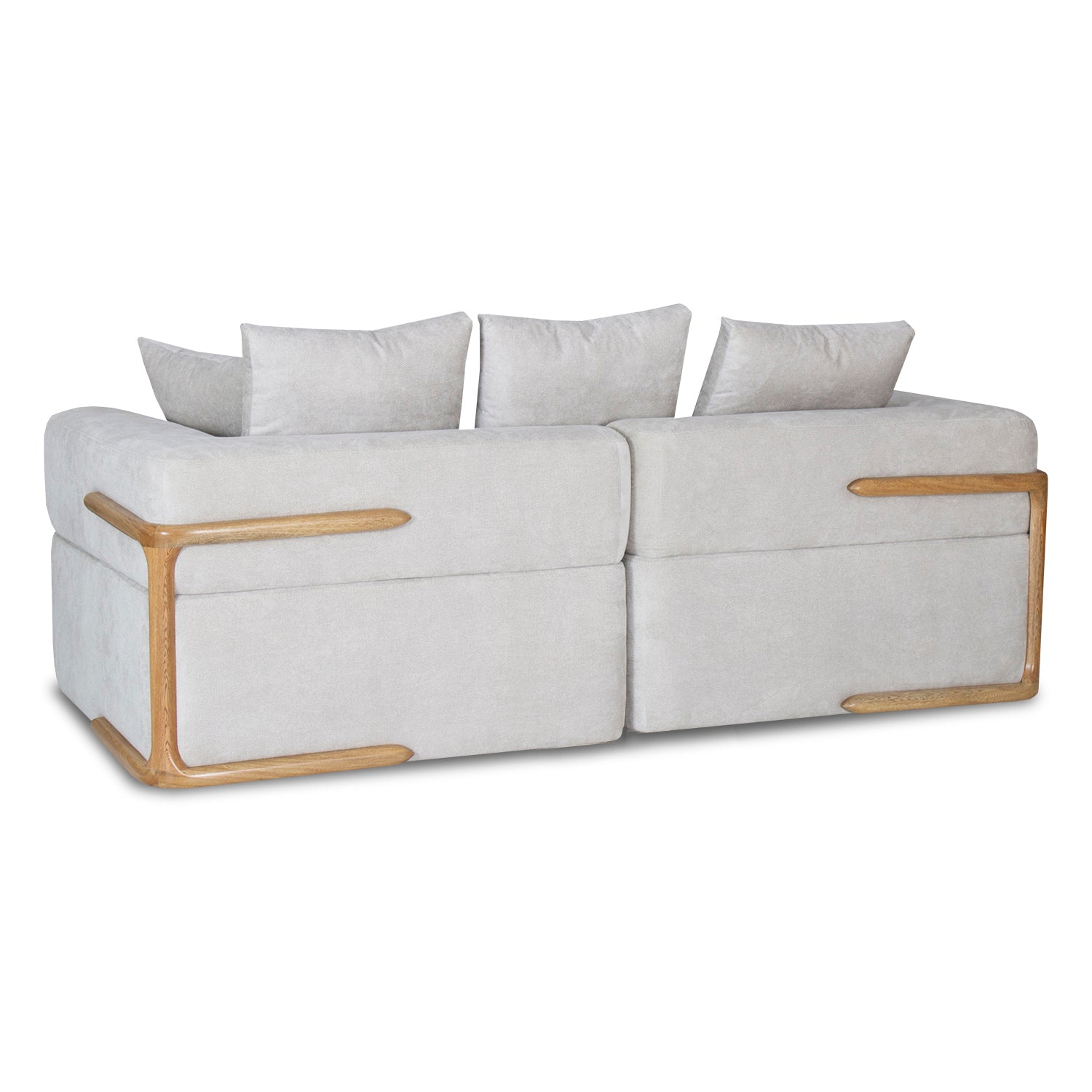 Sofá 2 Puestos Kanon Velvet Impetu Arena, Natural