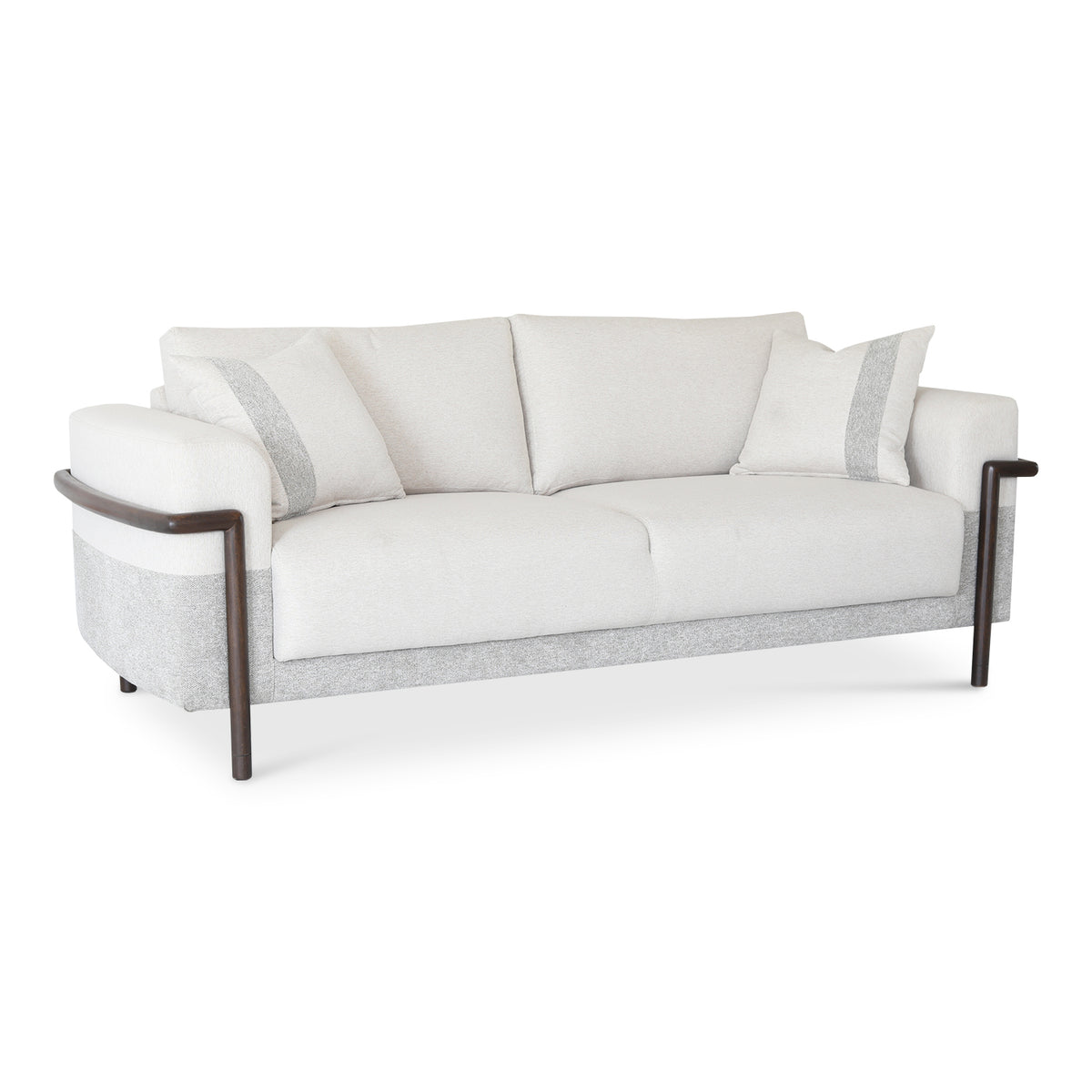 Sofá 3 Puestos Ginebra Lino York Home Beige, Gris, Natural Oscuro