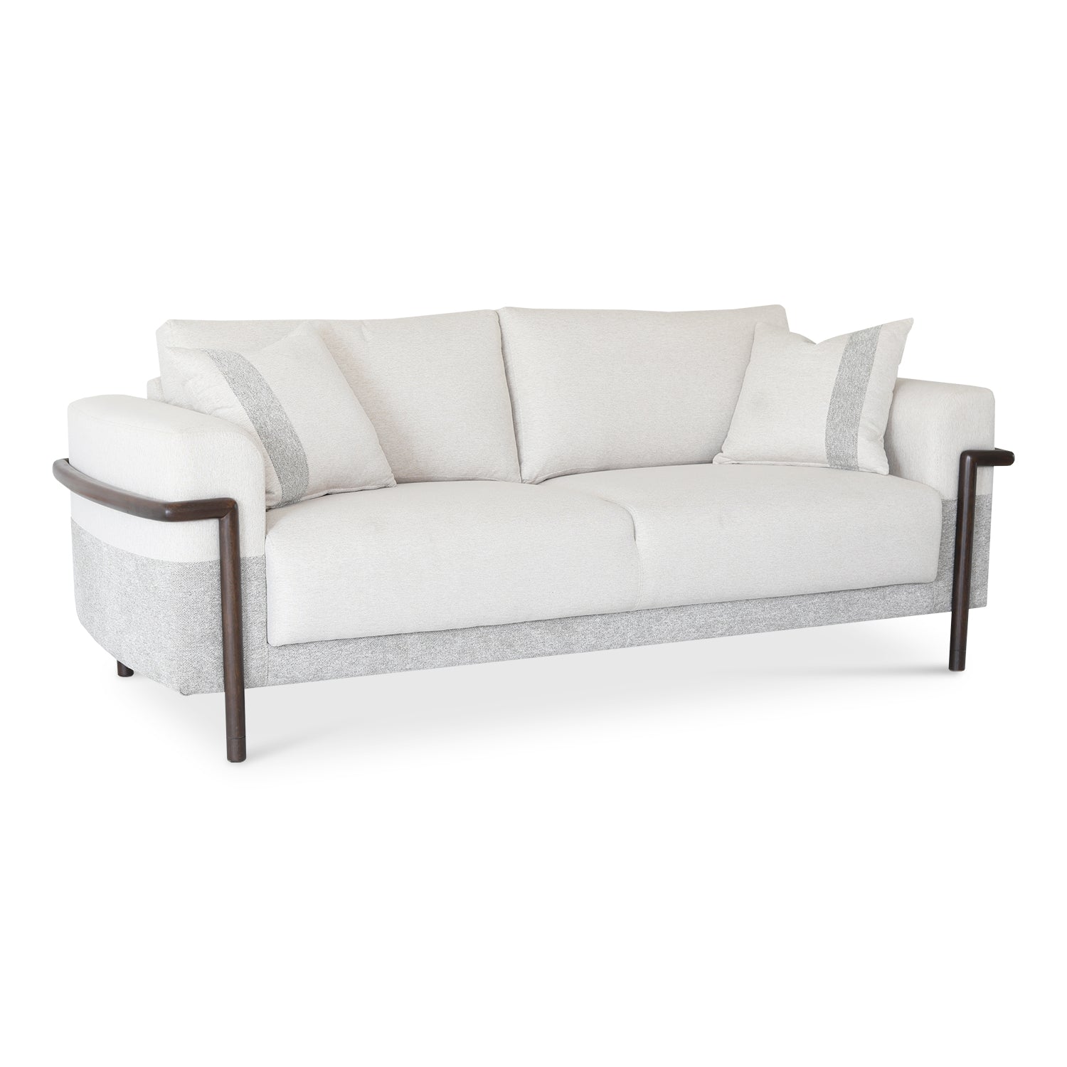Sofá 3 Puestos Ginebra Lino York Home Beige, Gris, Natural Oscuro
