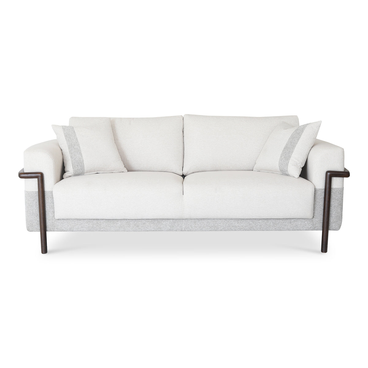 Sofá 3 Puestos Ginebra Lino York Home Beige, Gris, Natural Oscuro