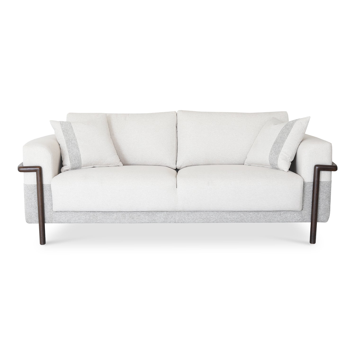 Sofá 3 Puestos Ginebra Lino York Home Beige, Gris, Natural Oscuro