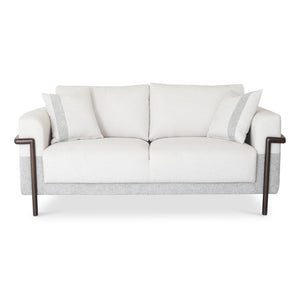 Sofá 2 Puestos Ginebra Lino York Home Beige, Gris, Natural Oscuro