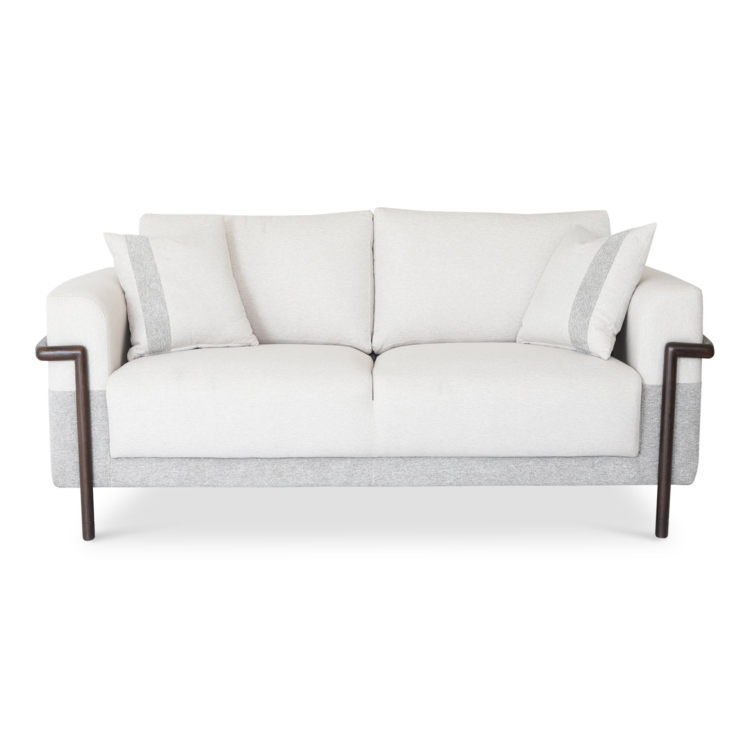 Sofá 2 Puestos Ginebra Lino York Home Beige, Gris, Natural Oscuro