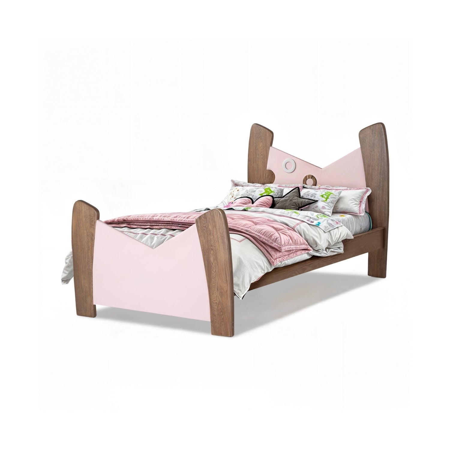 Cama 1.00 Evora Rosado, Natural