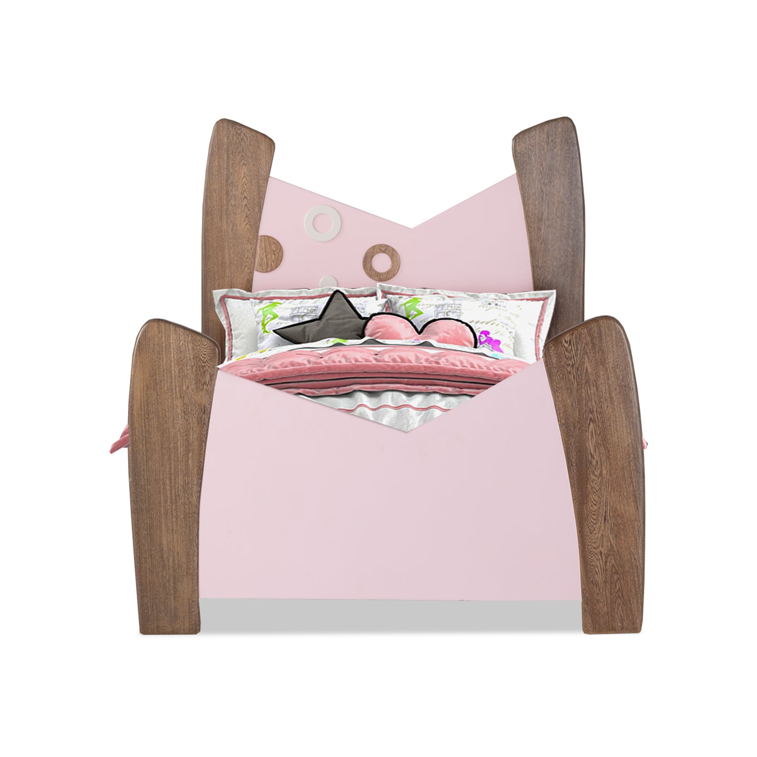 Cama 1.00 Evora Rosado, Natural