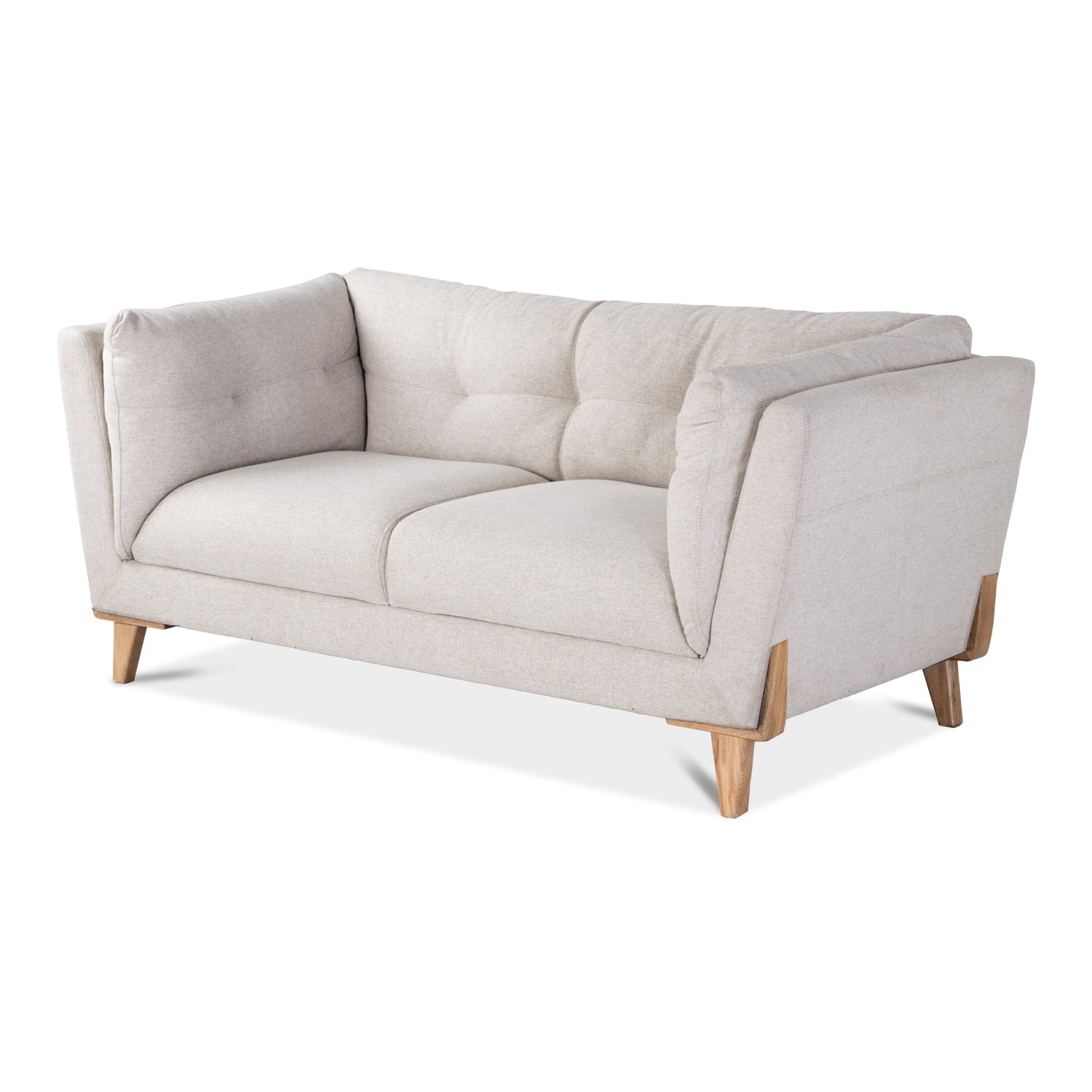 Sofá 2 Puestos Alky Lino Verona Beige, Natural
