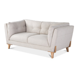 Sofá 2 Puestos Alky Lino Verona Beige, Natural