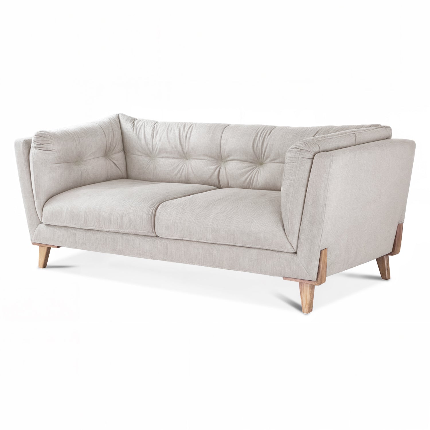 Sofa 3 Puestos Alky lino Verona Beige, Natural