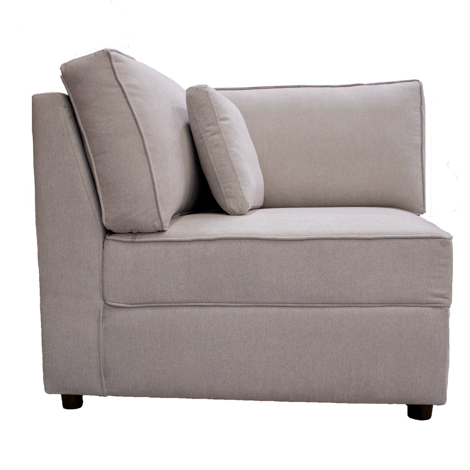 Sofá Esquinero Vilanova Microfibra Crudo Caoba