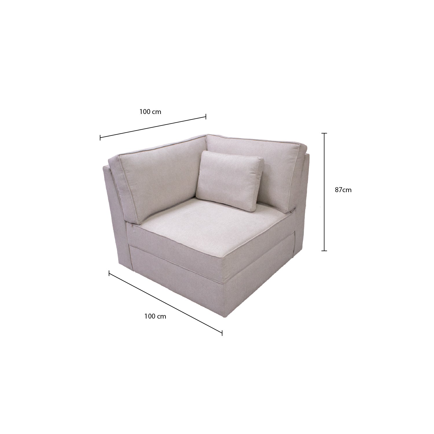 Sofá Esquinero Vilanova Microfibra Crudo Caoba