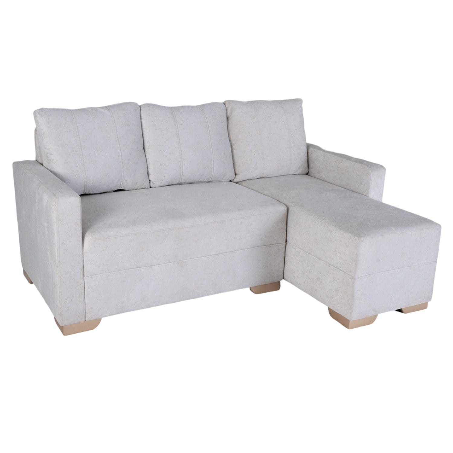 Sofá en L Kairos Eleganza Crudo, Champaña