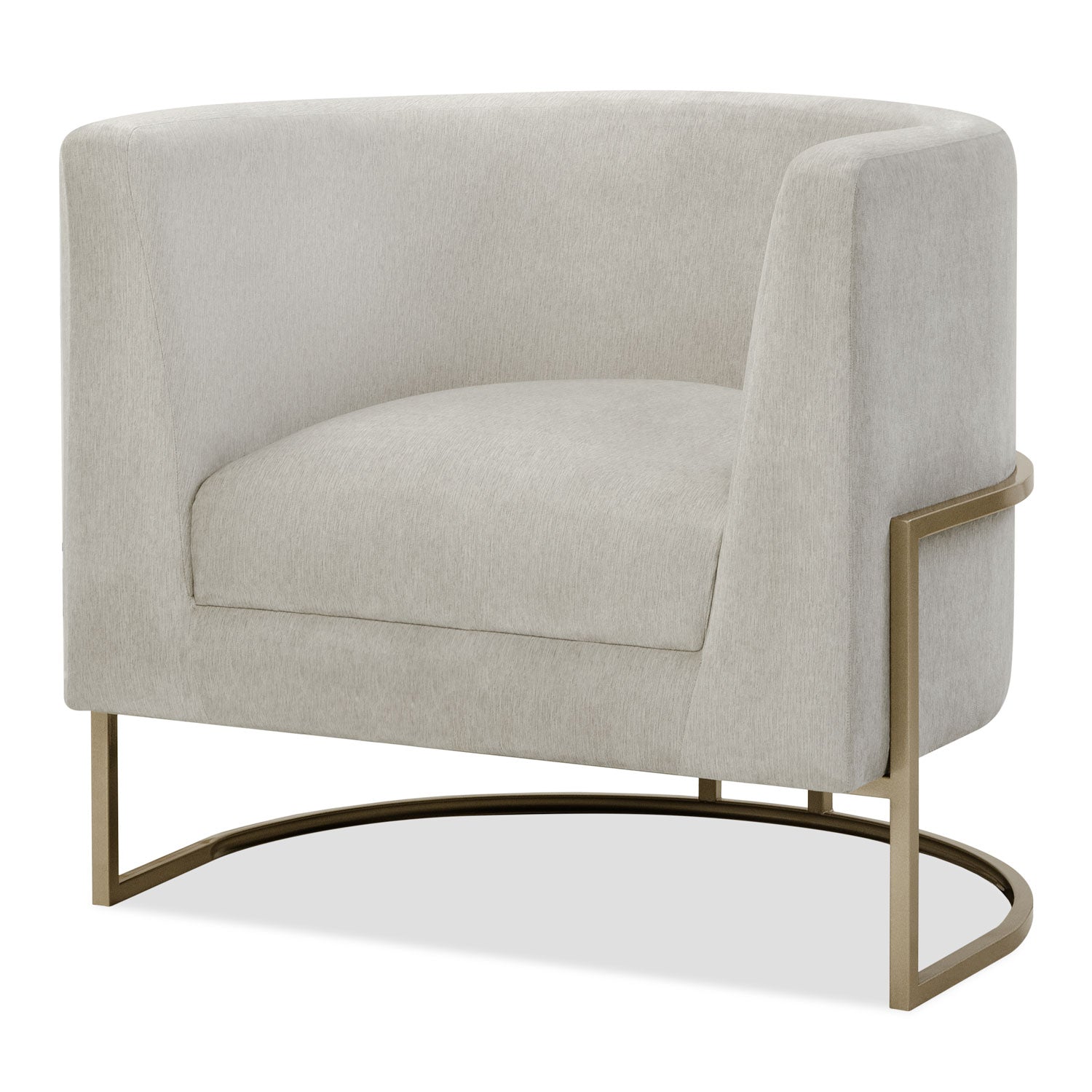 Poltrona Rieli Velvet Suprema Sand, Champaña