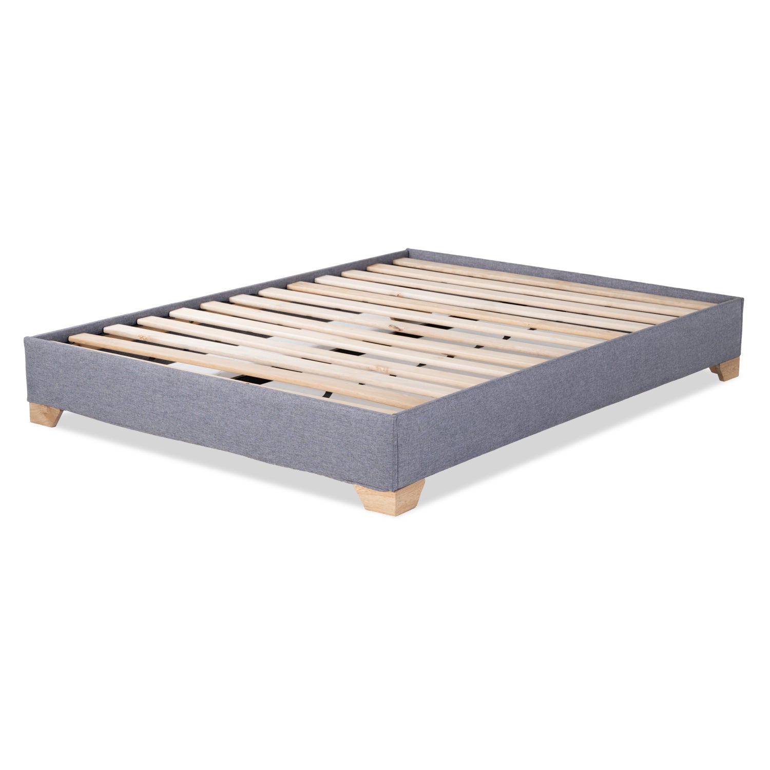 Base Cama Doble Pier Gris, Natural