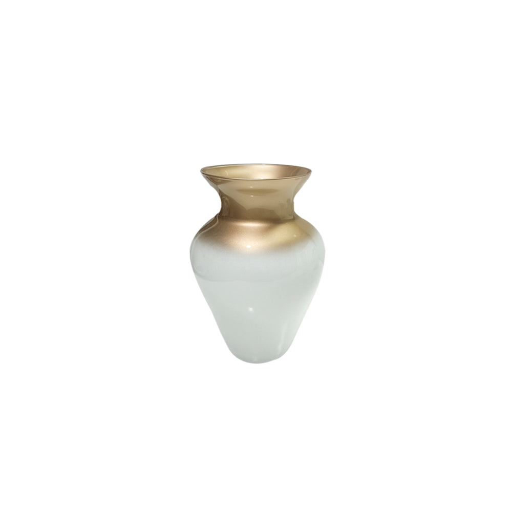 Jarron 18X23.5Cm Blanco Oro Tayrona