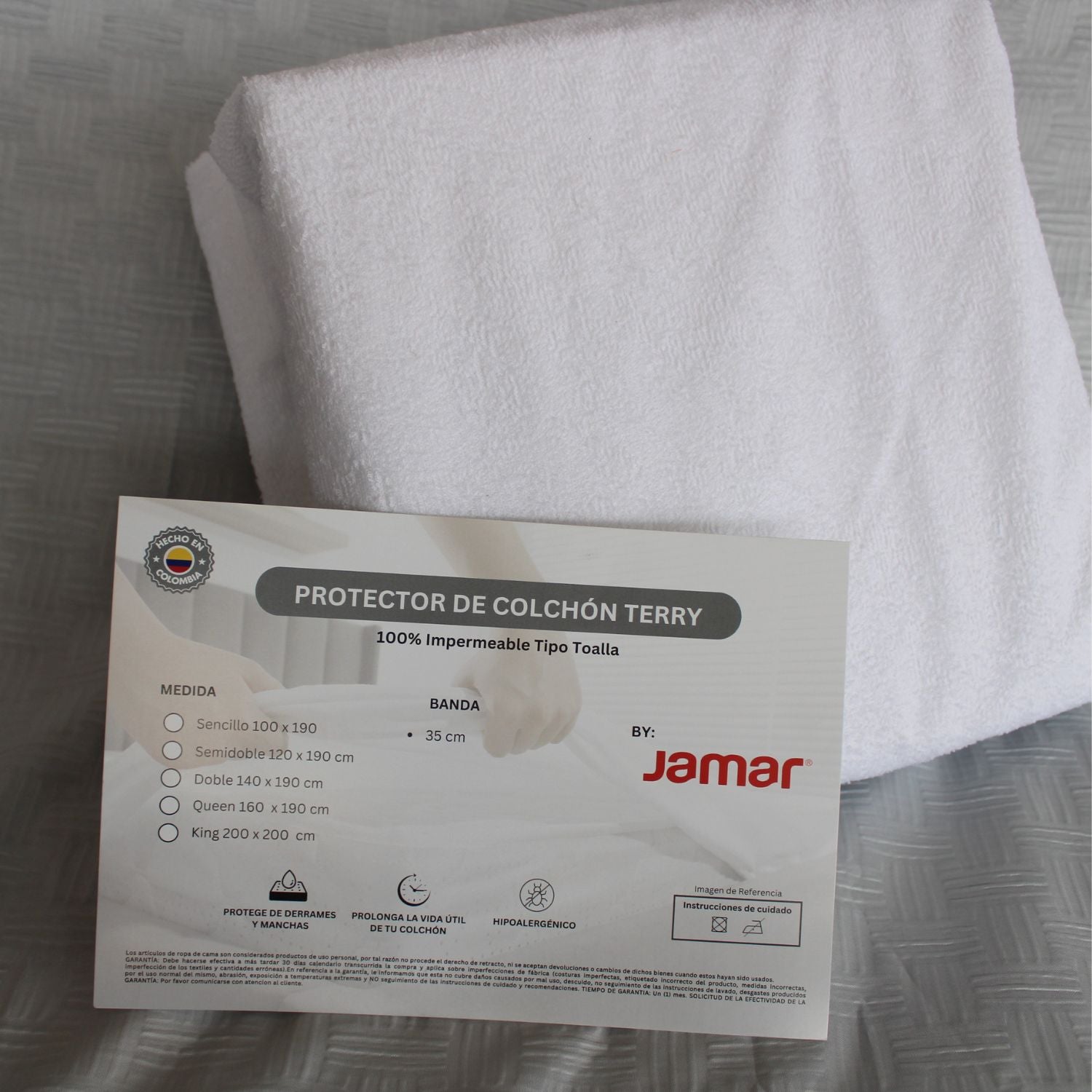Protector de Colchón Doble Terry Impermeable