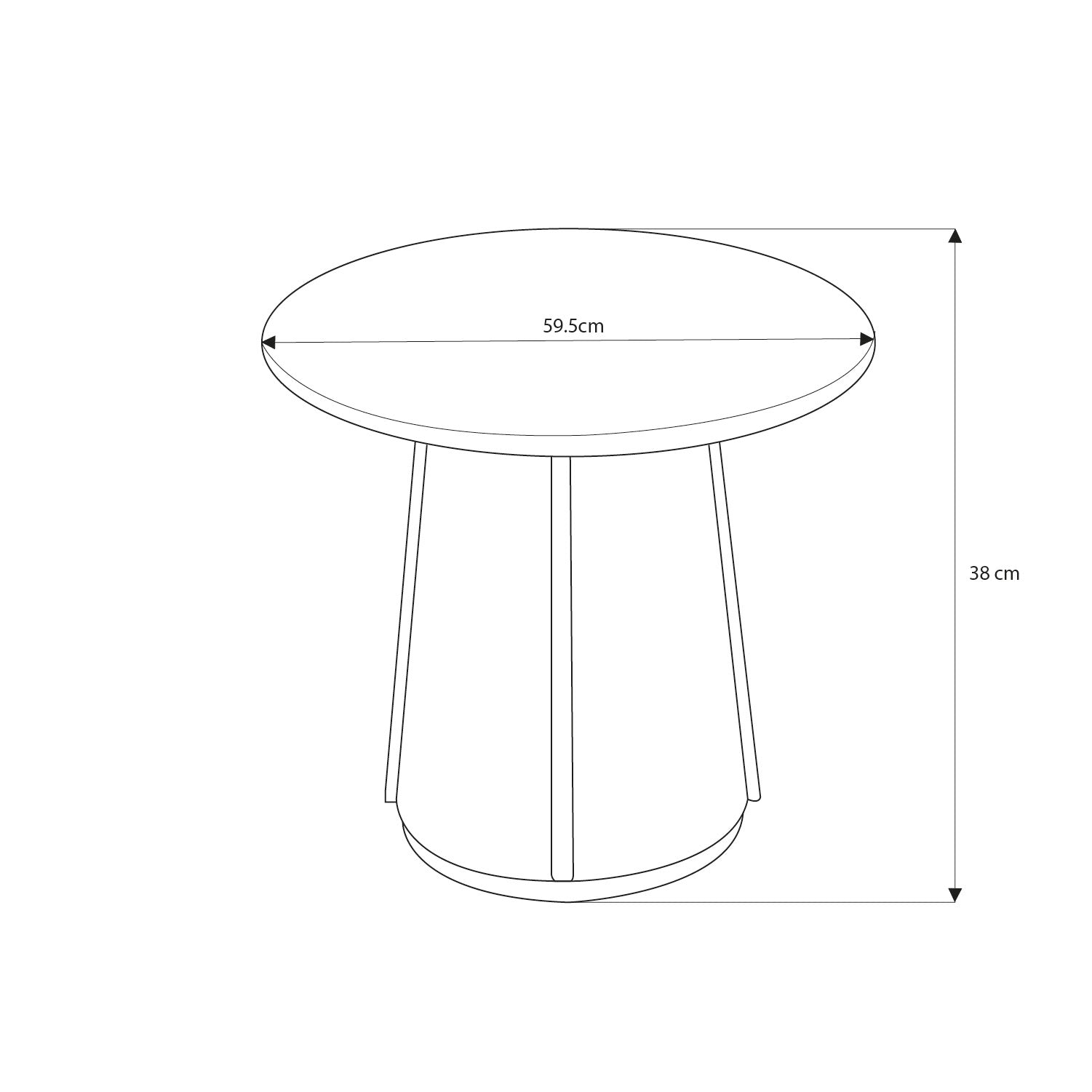 Mesa De Centro Fedor  Off White, Cubierta Marmolizada 38X59