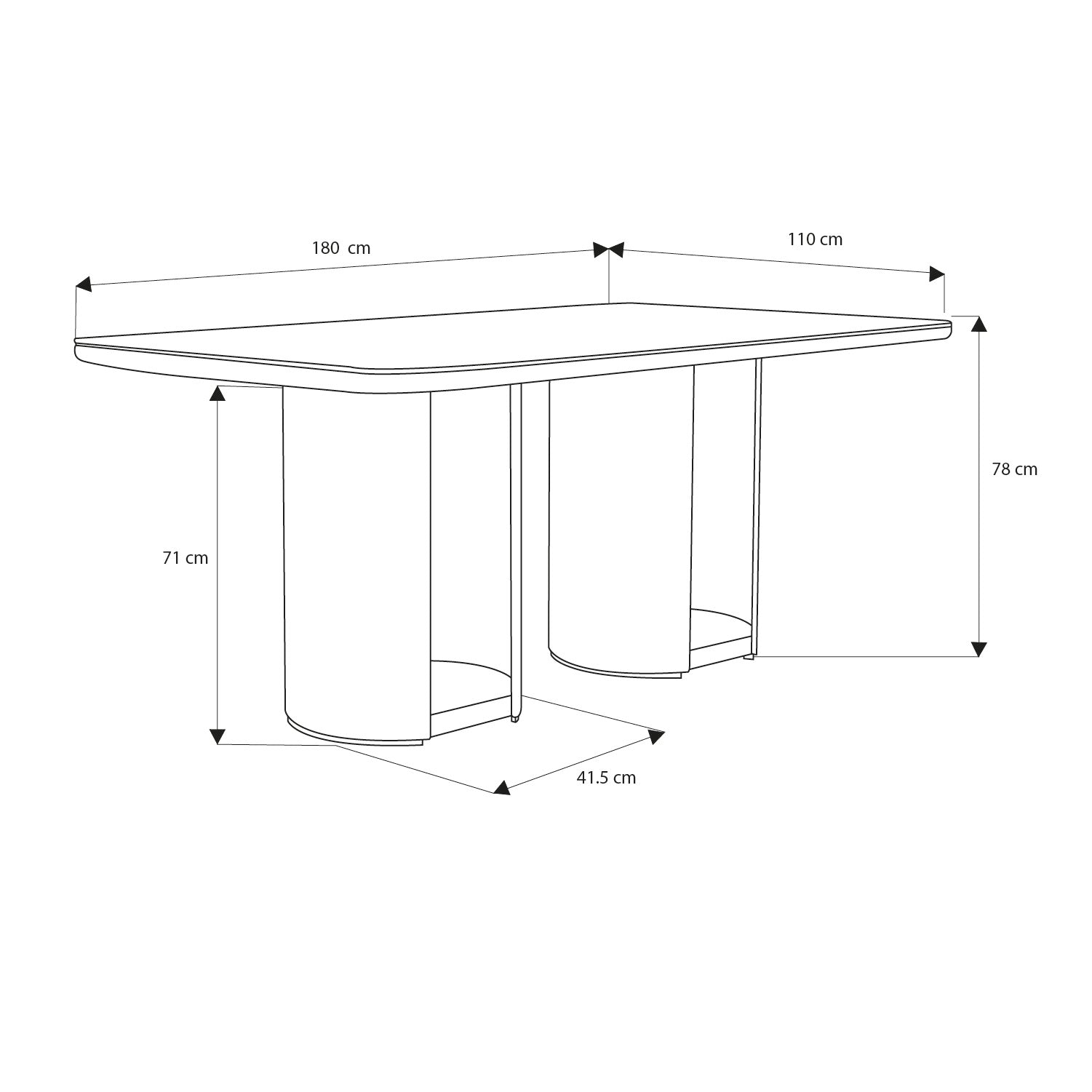 Comedor 6 Puestos Ginebra Eurolino Blanco, Off White y Champaña