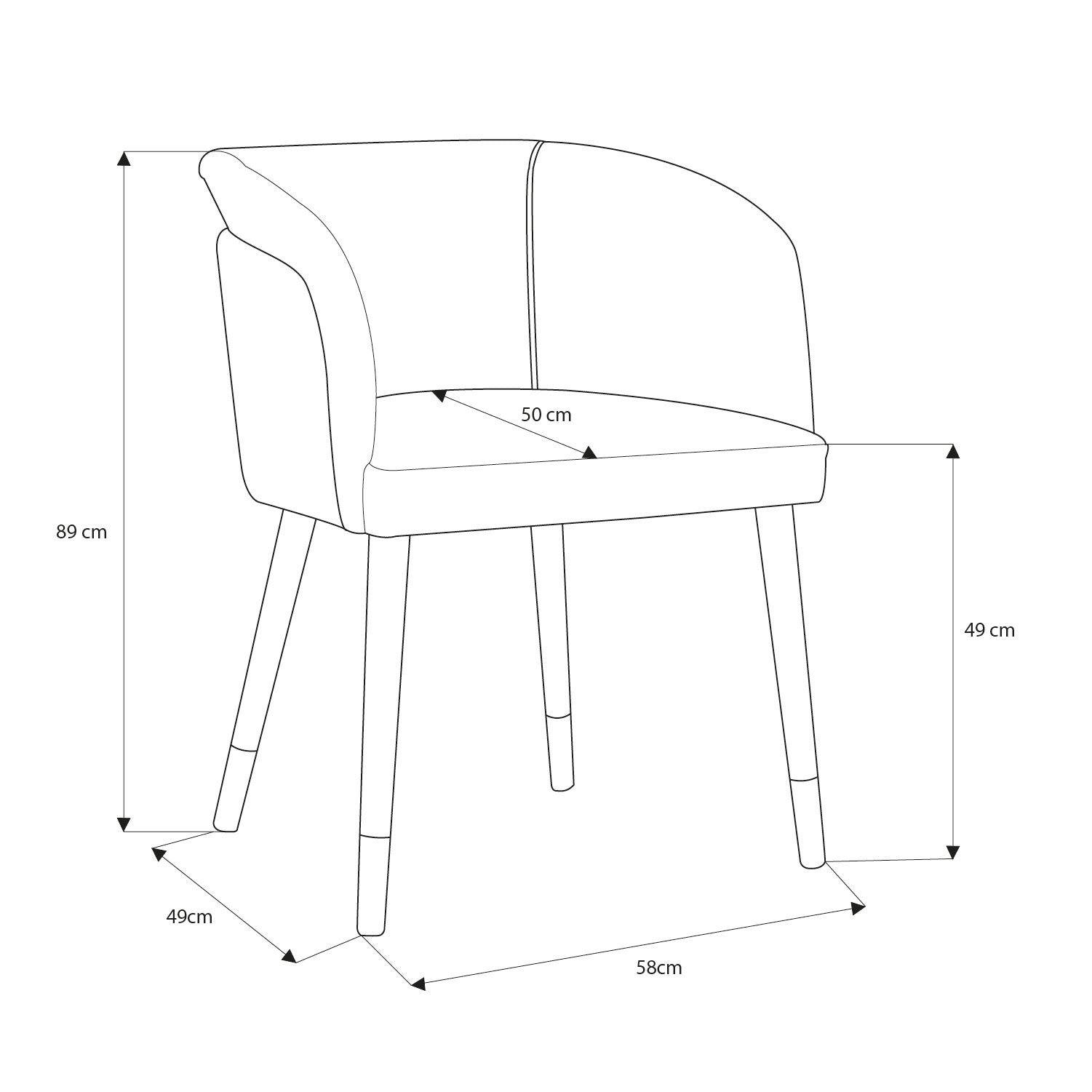 Comedor 6 Puestos Ginebra Eurolino Blanco, Off White y Champaña