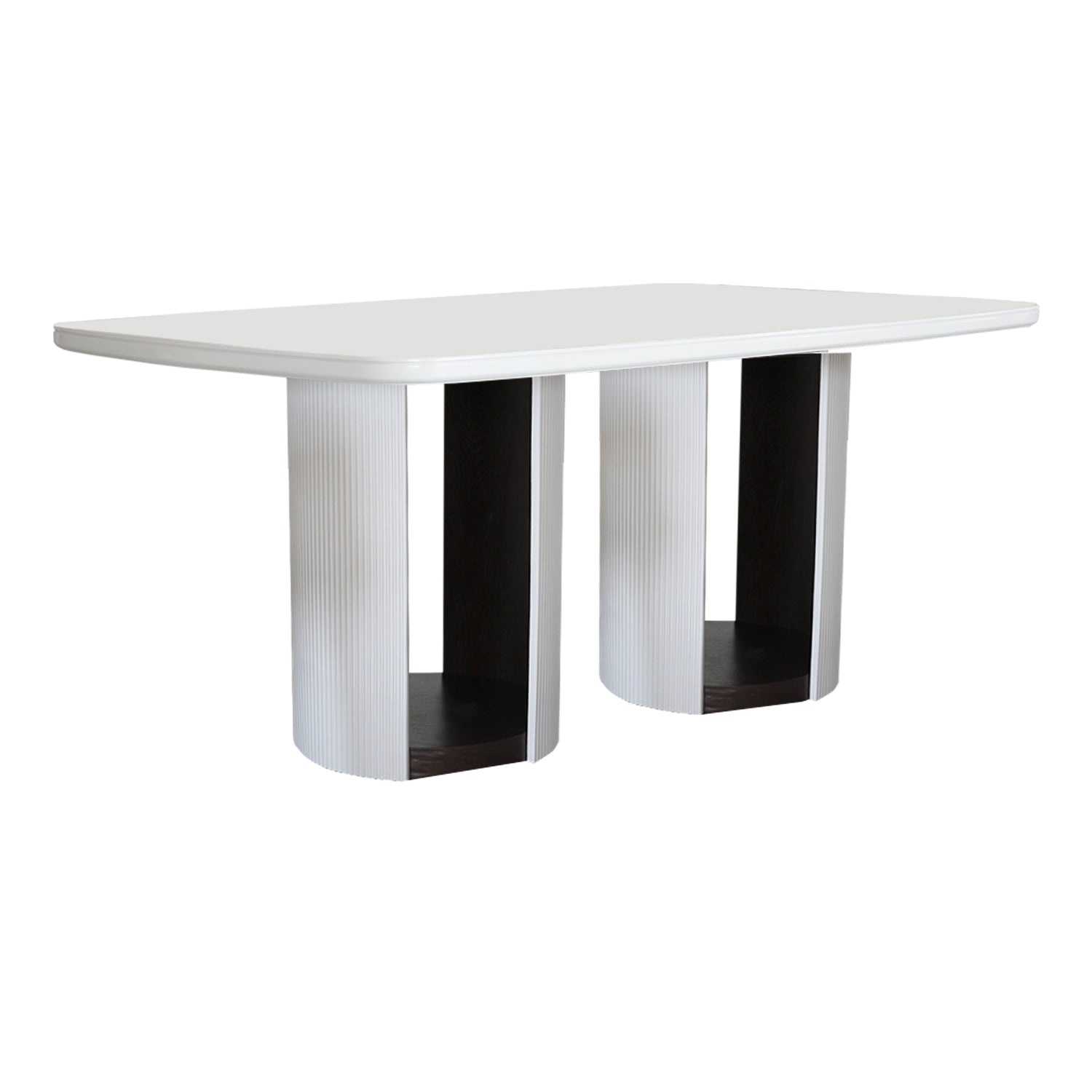 Comedor 6 Puestos Ginebra Lino York Home Beige Off White, Natural Oscuro