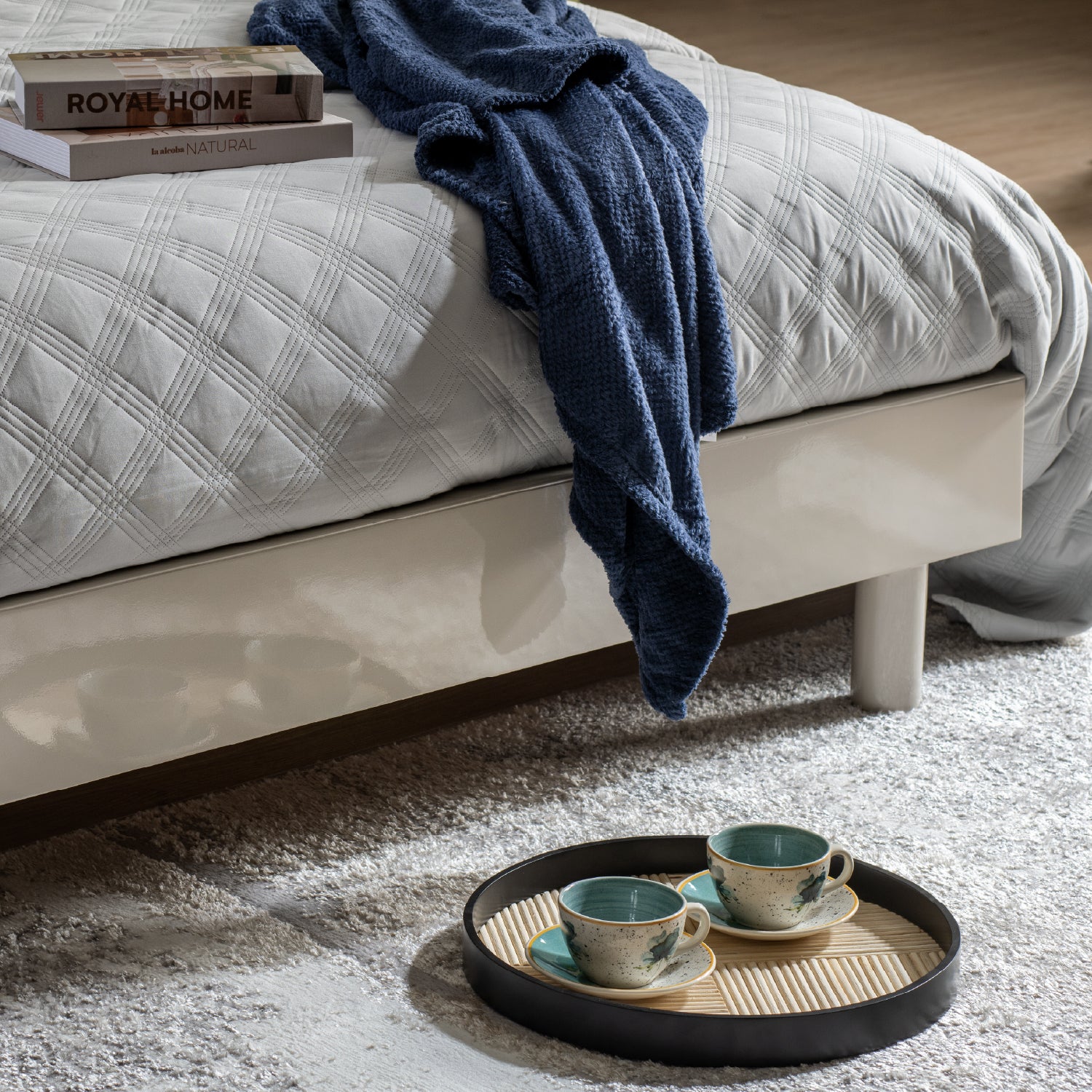 Alcoba Semi Doble Artemisa Eurolino Perla, Off White y Champaña