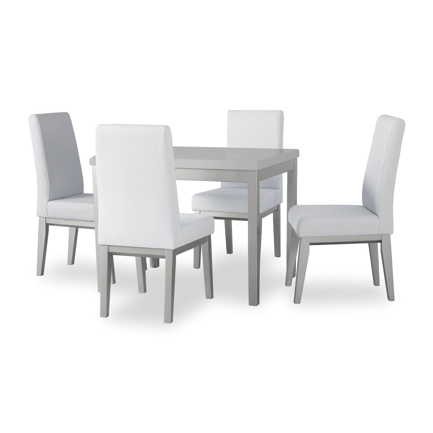 Comedor 4 Puestos Walcot Eurolino Gaira Plata, Plata 4 sillas