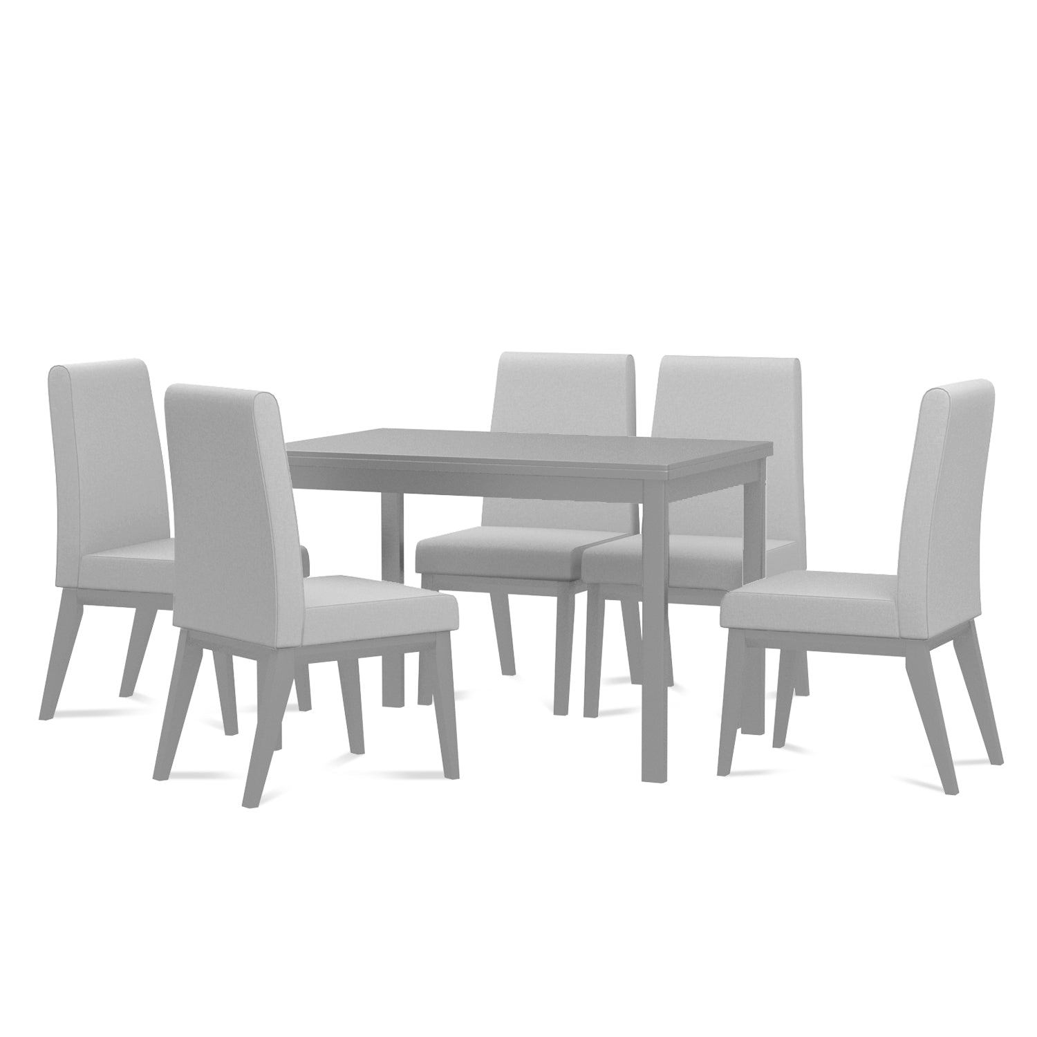 Comedor 6 Puestos Walcot Eurolino Gaira Plata, Plata 6 Sillas