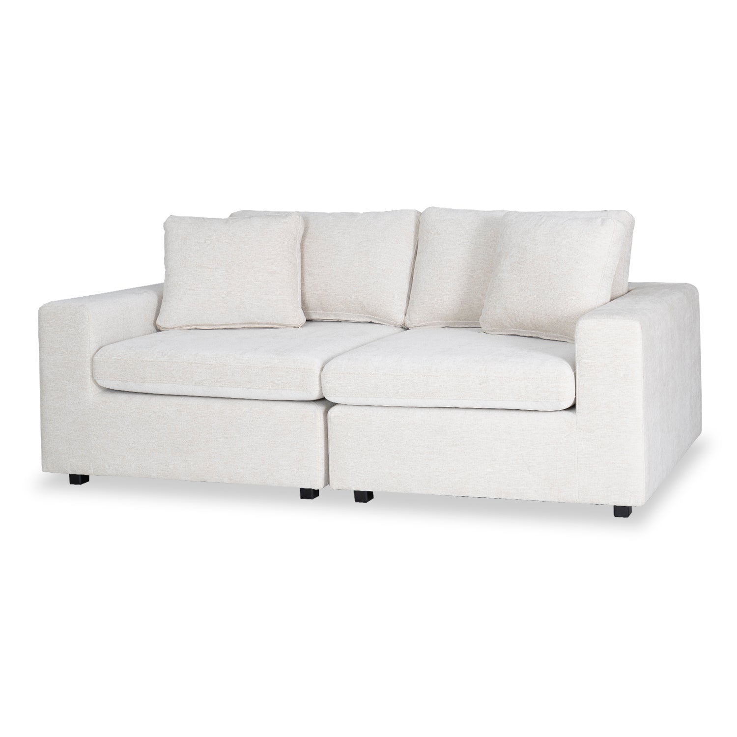 Sofá 3 Puestos Creta Chenille Touch Almendra