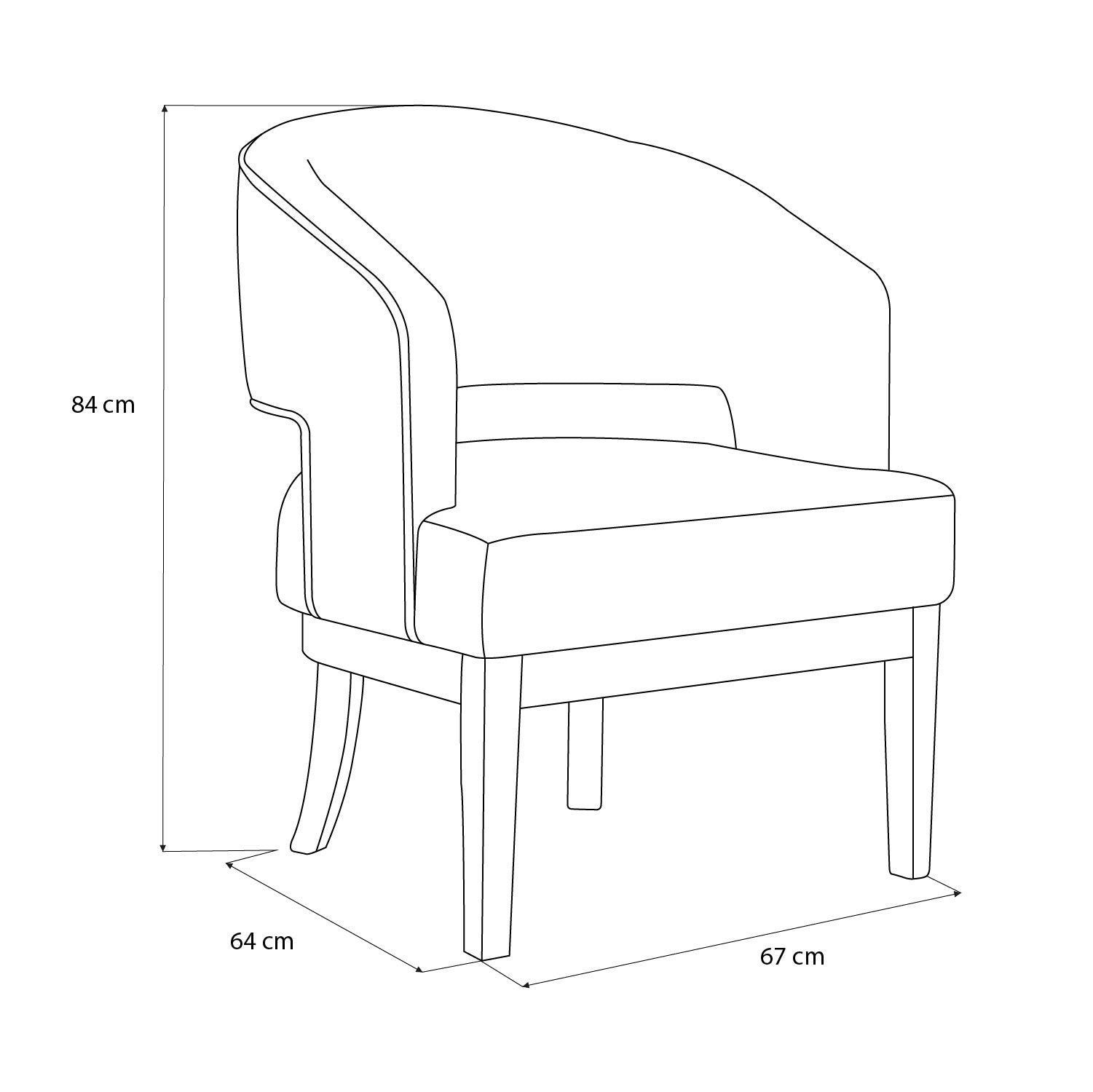 Poltrona Cameron Natural Recoleta Verde
