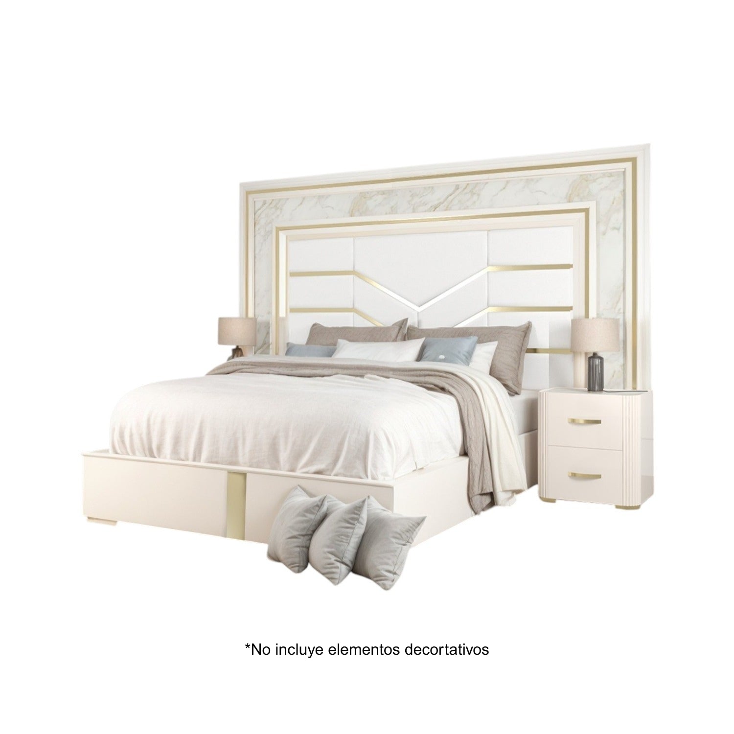 Cama Doble Elite  Off White