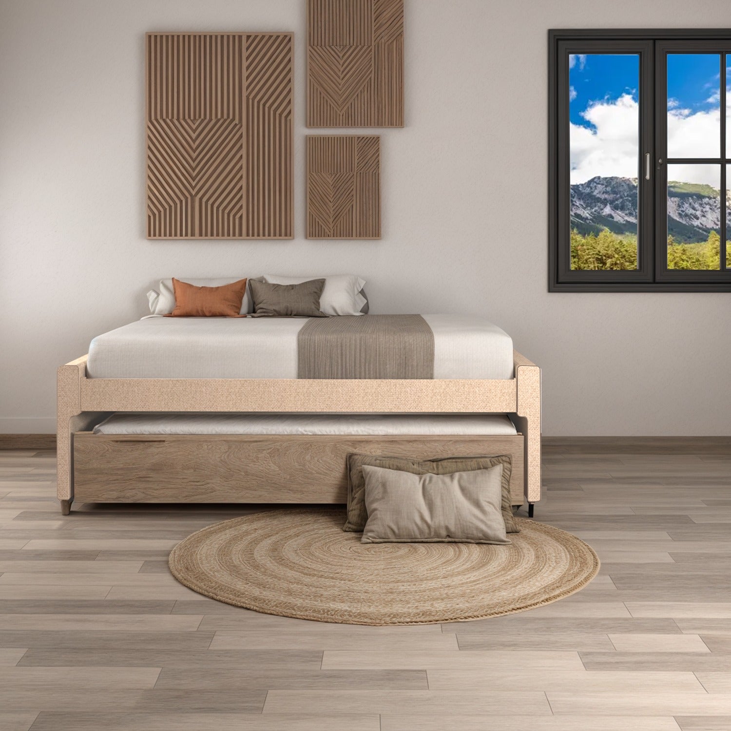 Cama Nido Malta 1.40-1.00 Eurolino Bali Beige, Natural