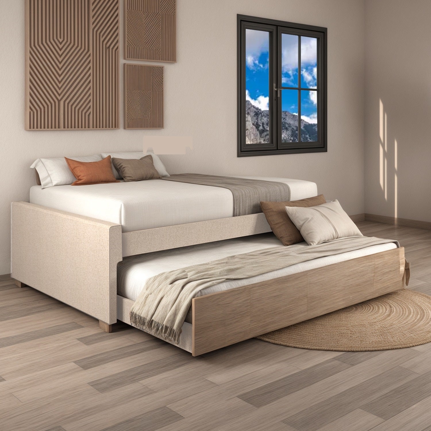 Cama Nido Malta 1.40-1.00 Eurolino Bali Beige, Natural