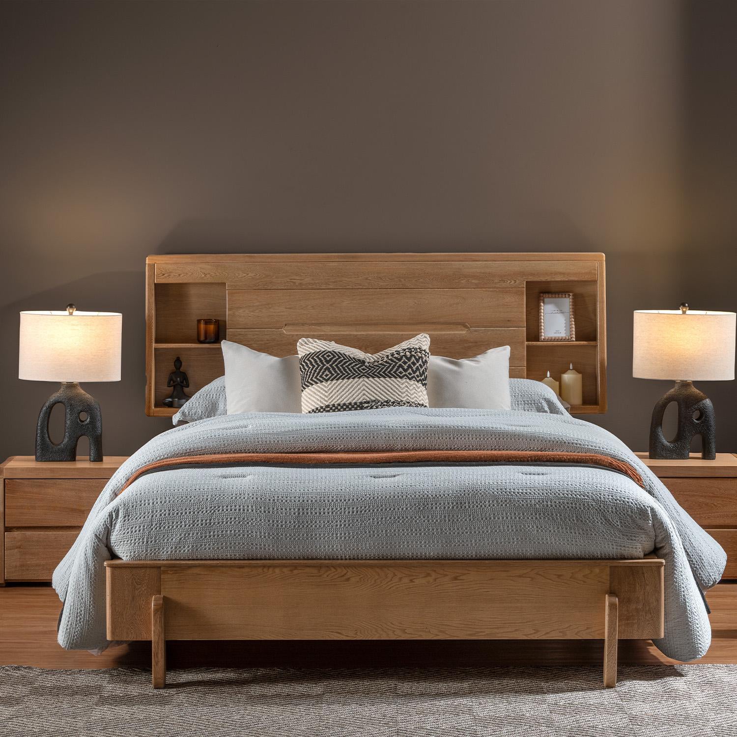 Cama Doble Dublin Roble Natural