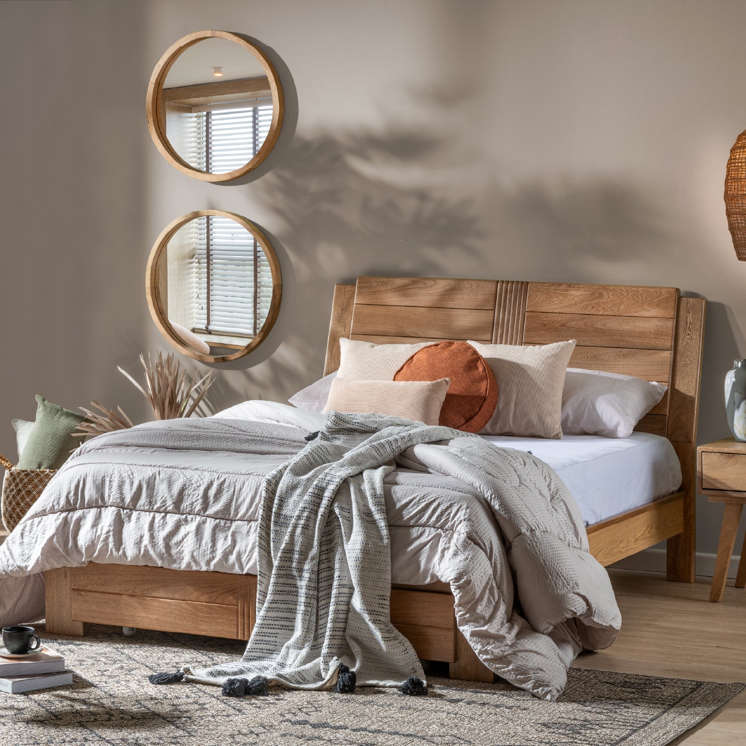 Cama Semi Doble Ibiza Natural