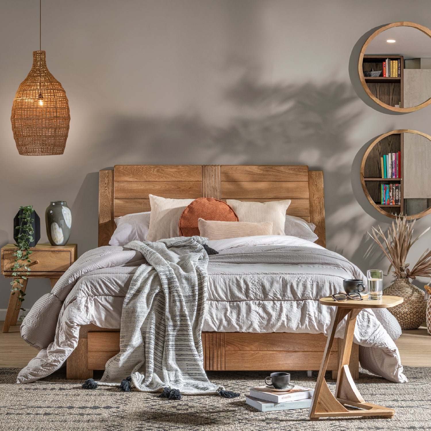 Cama Doble Ibiza Natural