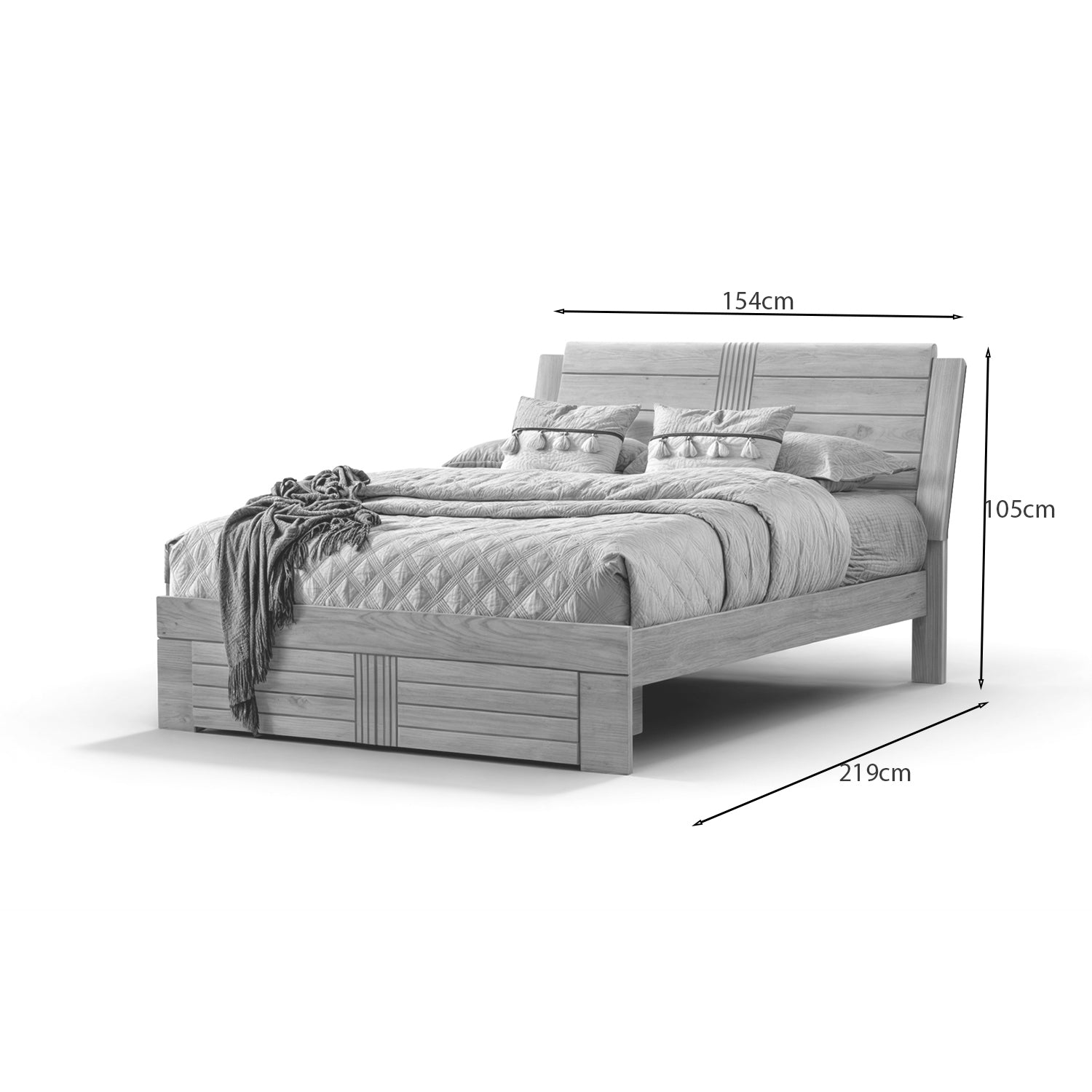 Cama Doble Ibiza Natural