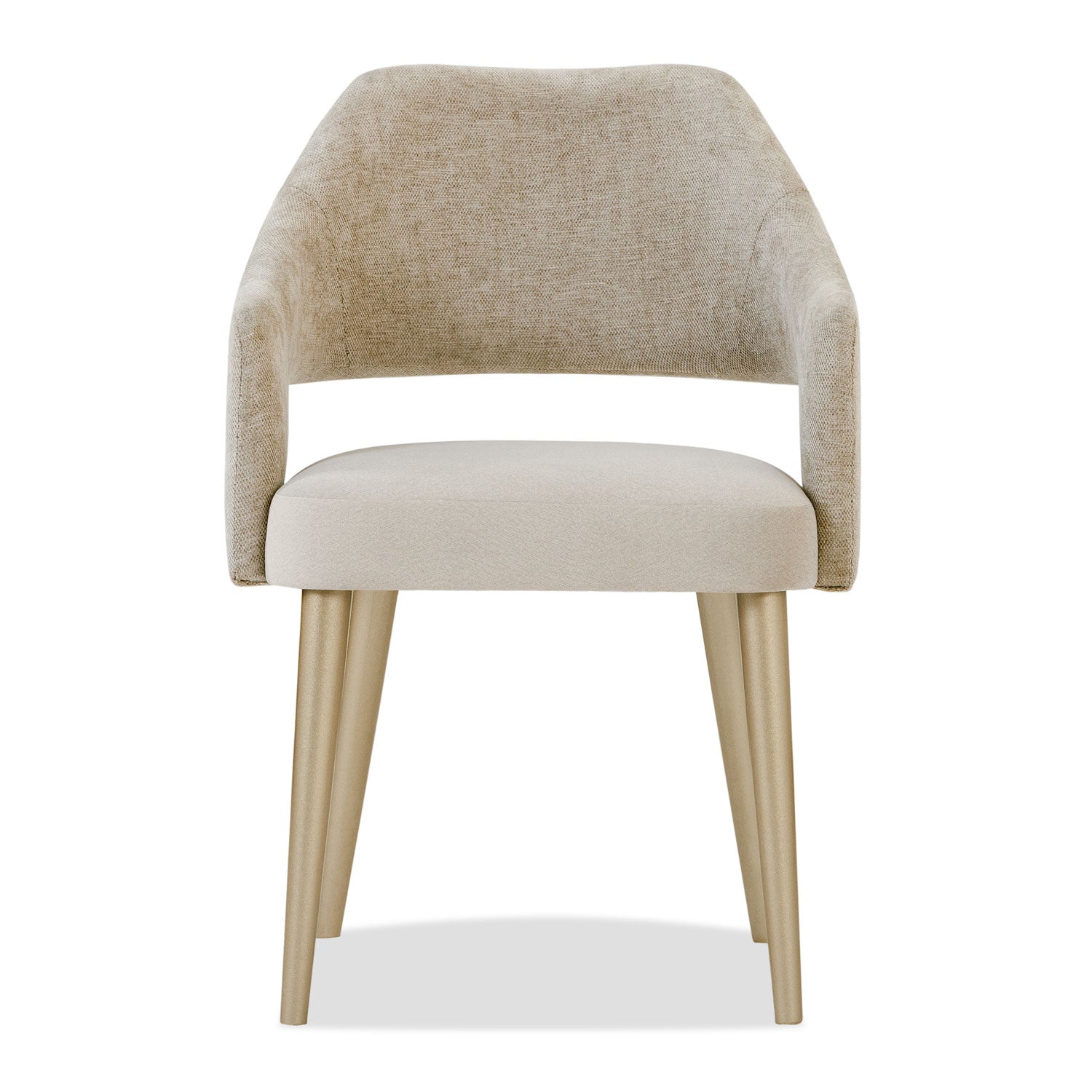 Comedor 4 Puestos Tiana Velvet Plush Taupe, Champaña