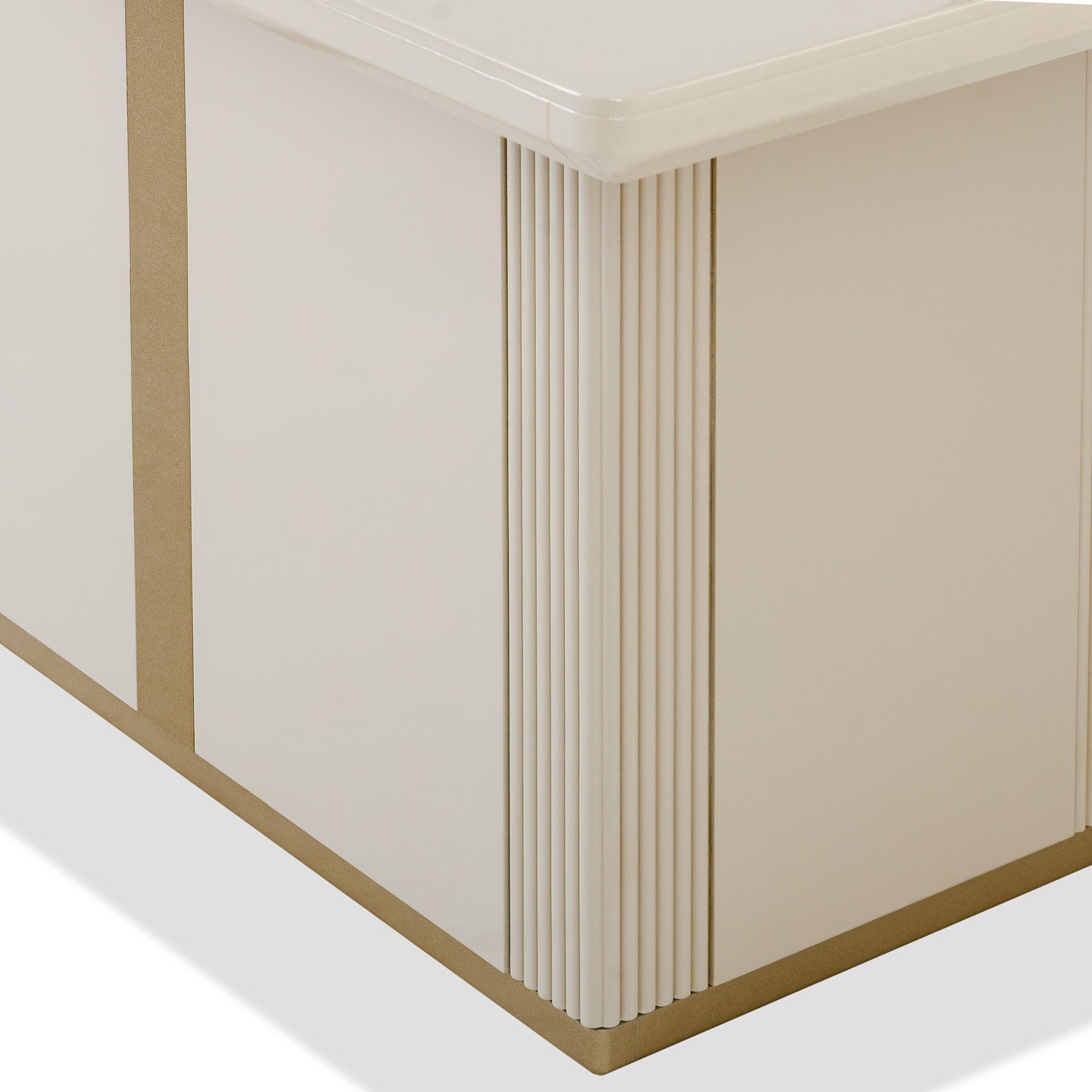 Comedor 4 Puestos Tiana Velvet Plush Taupe, Champaña