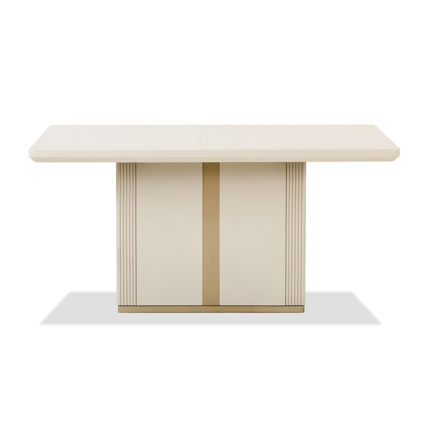 Comedor 4 Puestos Tiana Velvet Plush Taupe, Champaña