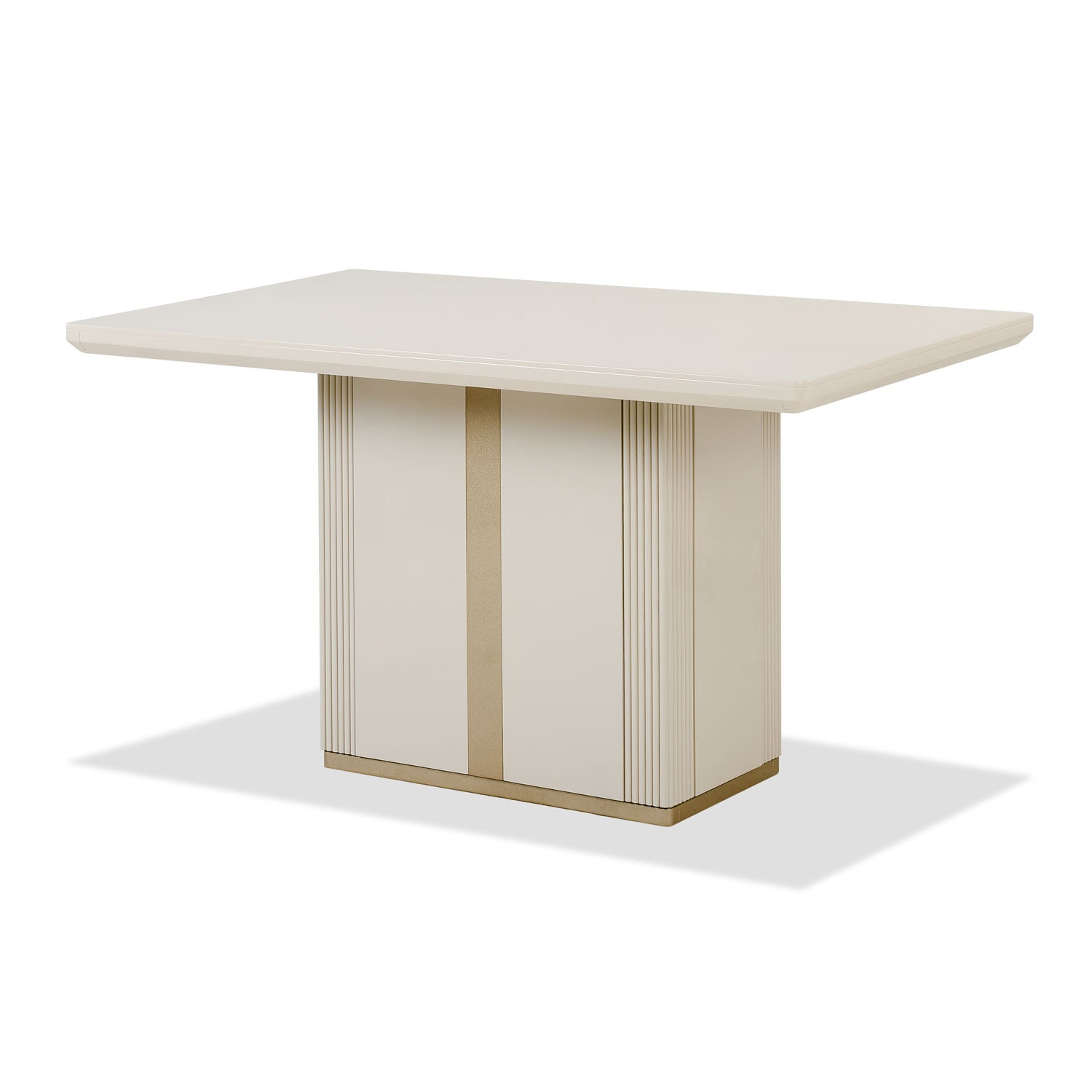 Comedor 4 Puestos Tiana Velvet Plush Taupe, Champaña