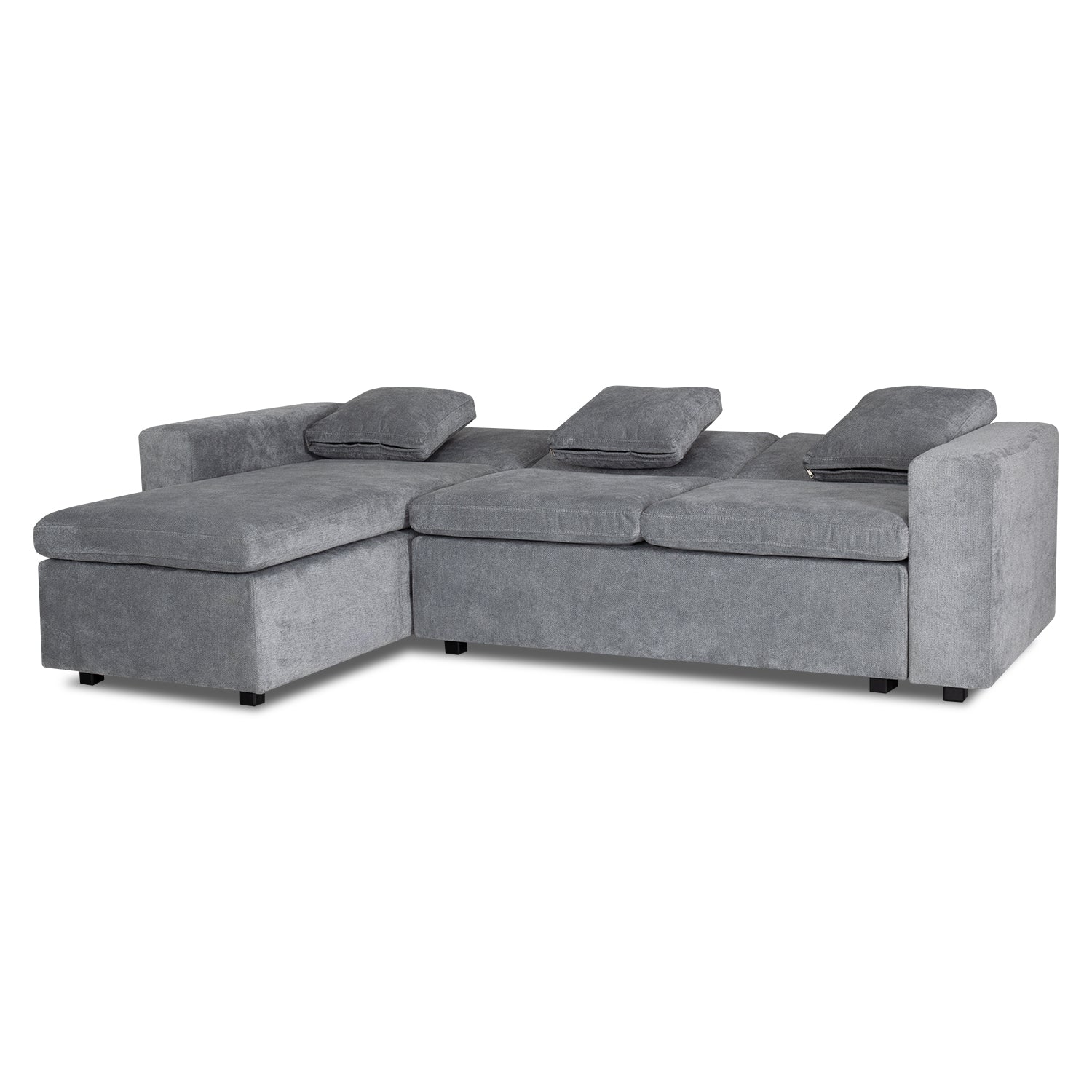 Sala Cama Creta Chenille Impetu Gris