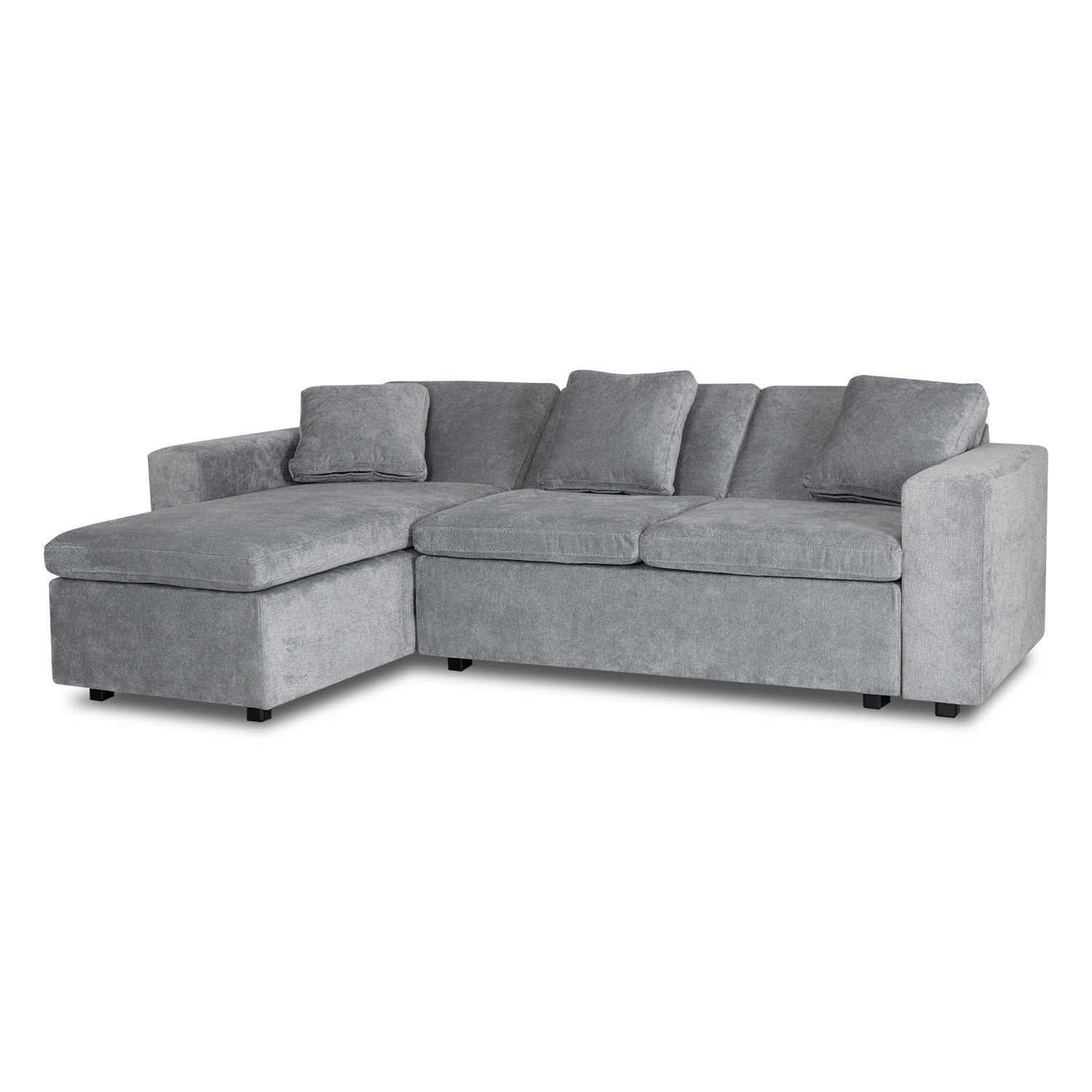 Sala Cama Creta Chenille Impetu Gris